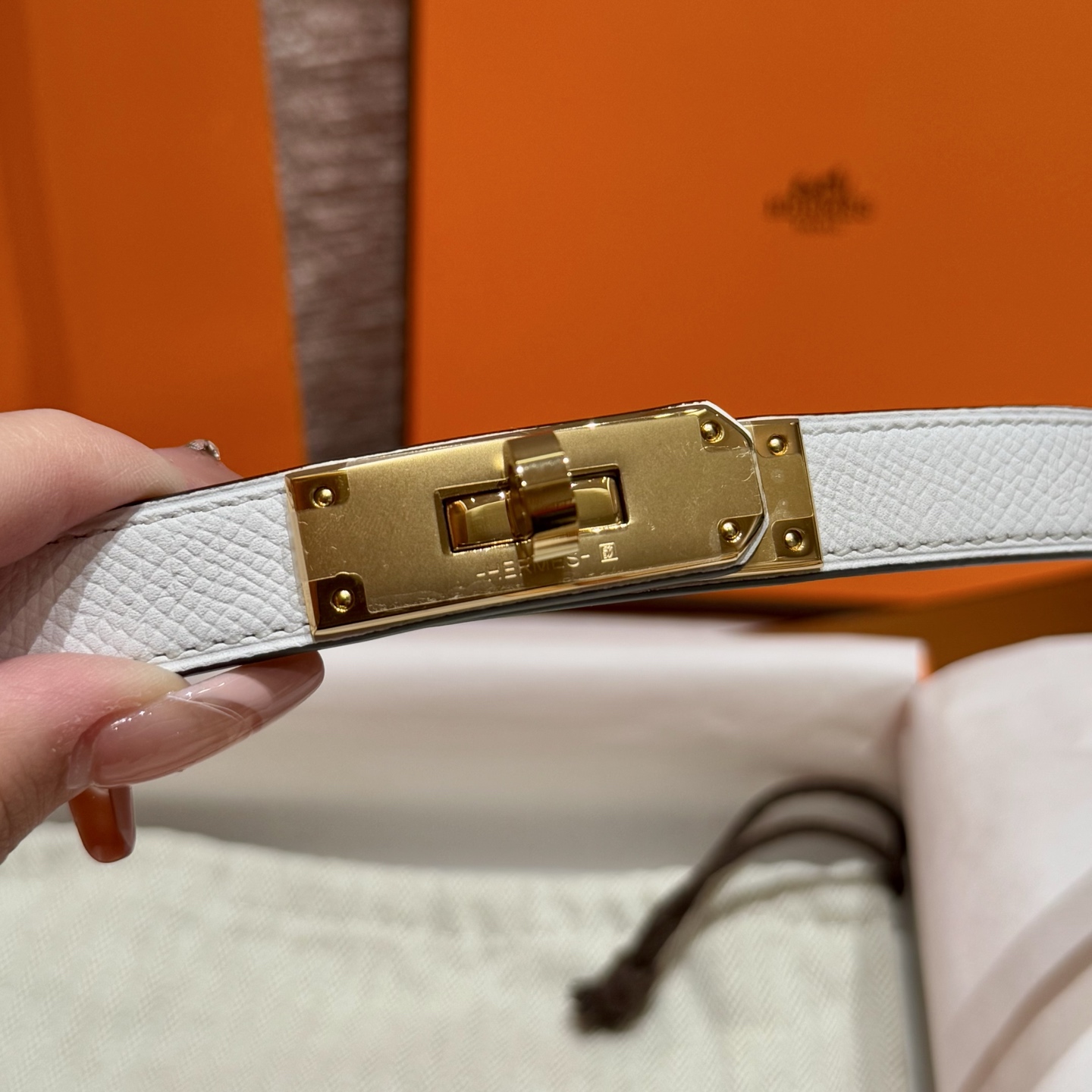 H家 レディース 腰帯 Epsom小牛皮製 高級感あふれるデザイン