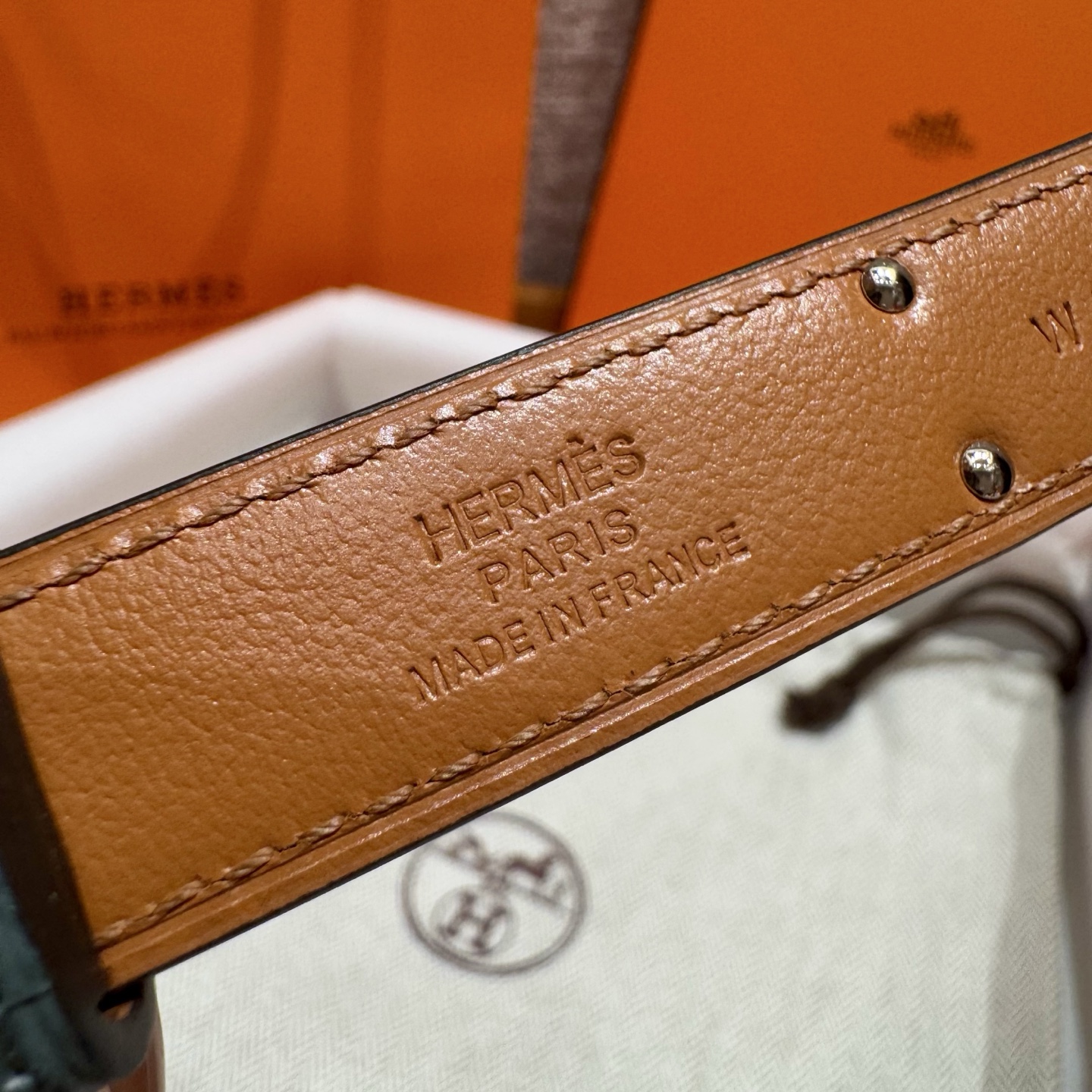 H家 レディース 腰帯 Epsom小牛皮製 高級感溢れるデザイン