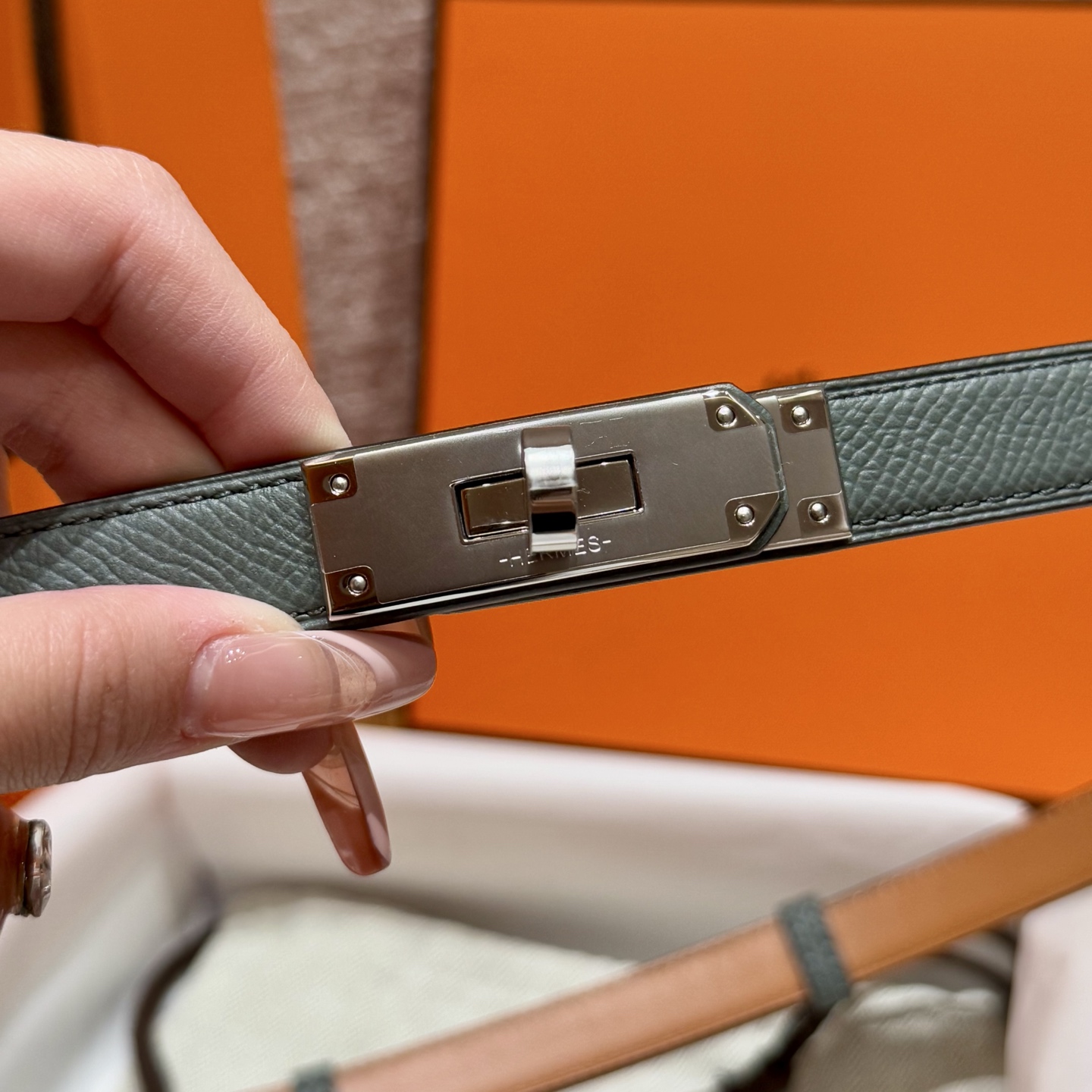 H家 レディース 腰帯 Epsom小牛皮製 高級感溢れるデザイン