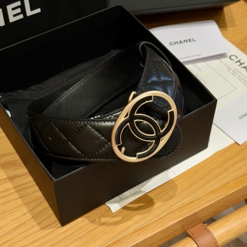 Chanel Round Quilted Lambskin Women's Belt with Gold CC Logo Buckle 1 Chanel Round Quilted Lambskin Women's Belt with Gold CC Logo Buckle
