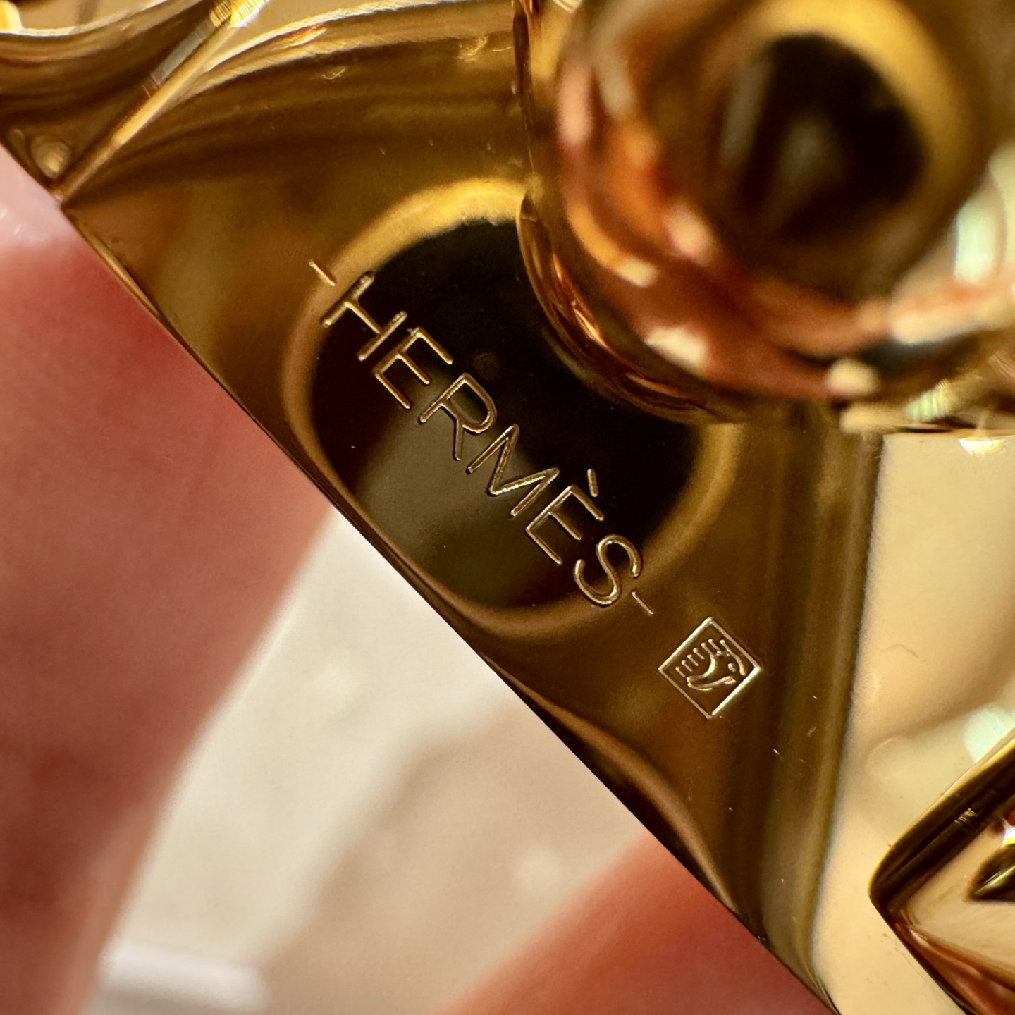 H家新款女款調節腰帶 - Epsom小牛皮と镀金kelly皮带扣