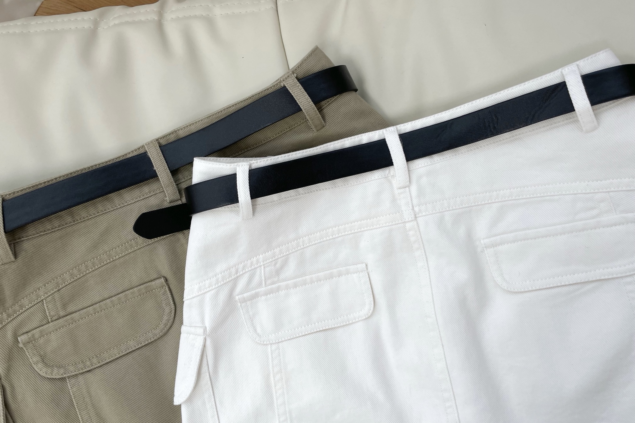 Miu Miu Cargo Mini Skirt With Brand Belt