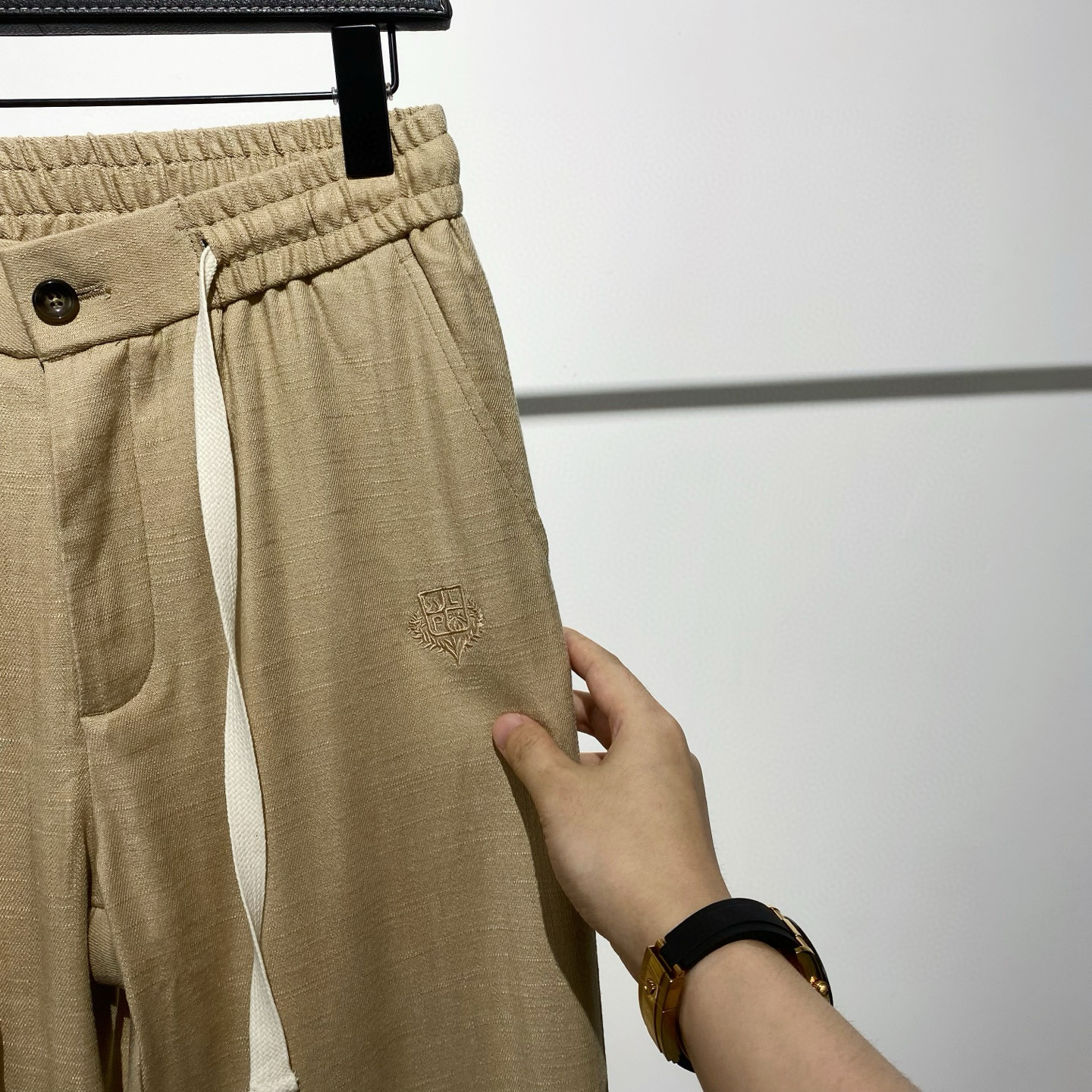 LP Merano Men's Linen-Blend Drawstring Trousers - Casual Comfort, Stylish Look 7 i1749956473507 6681 0 5