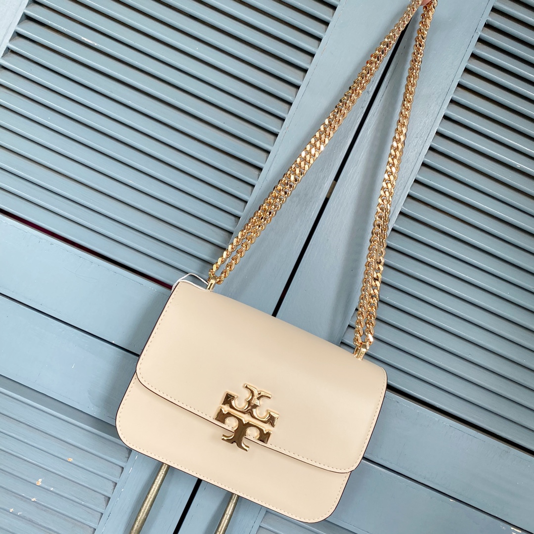 Tory Burch ～TB新款Eleanor 小号链条包 包款全新设计光滑金属饰件 尽显盒子包的简约线条