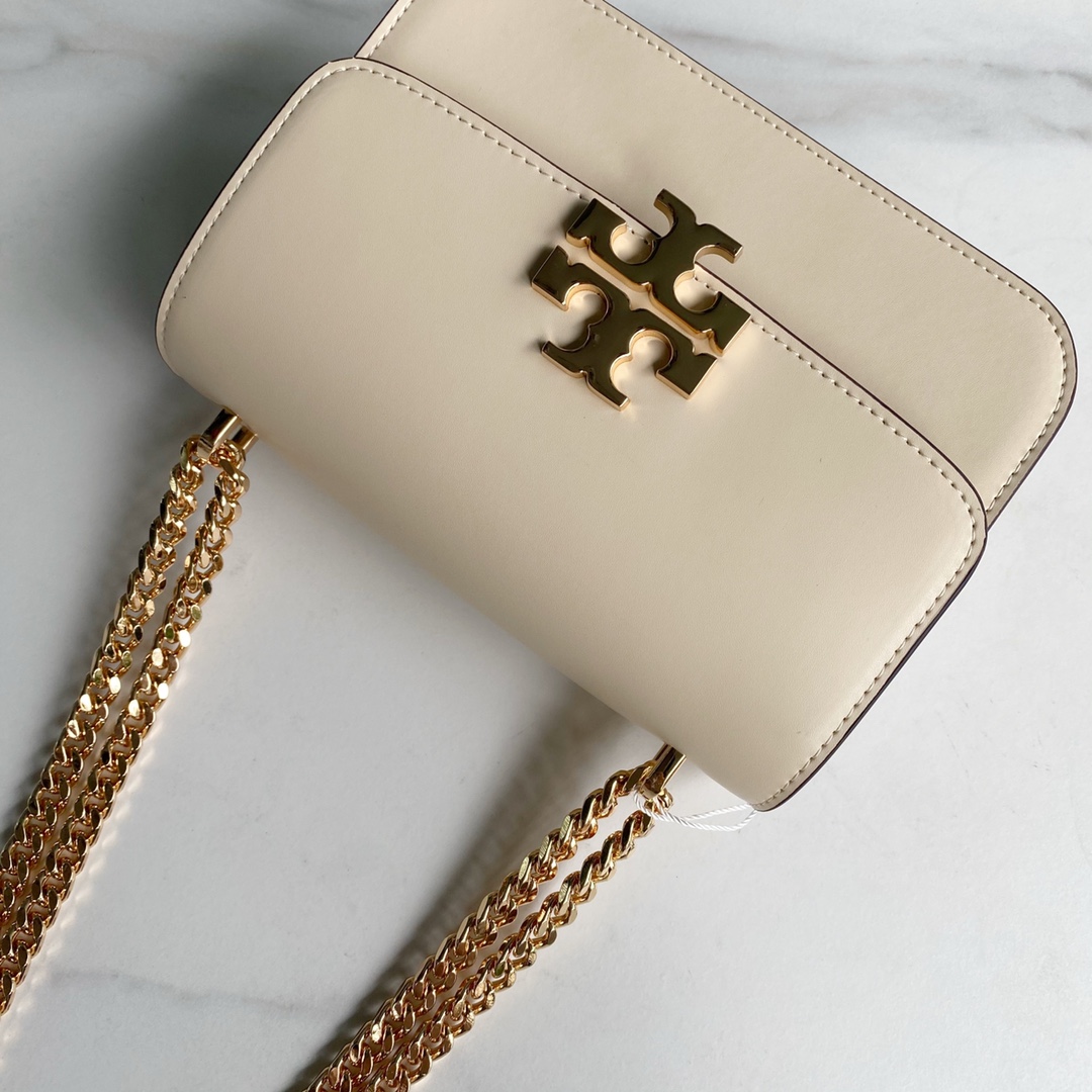 Tory Burch ～TB新款Eleanor 小号链条包 包款全新设计光滑金属饰件 尽显盒子包的简约线条