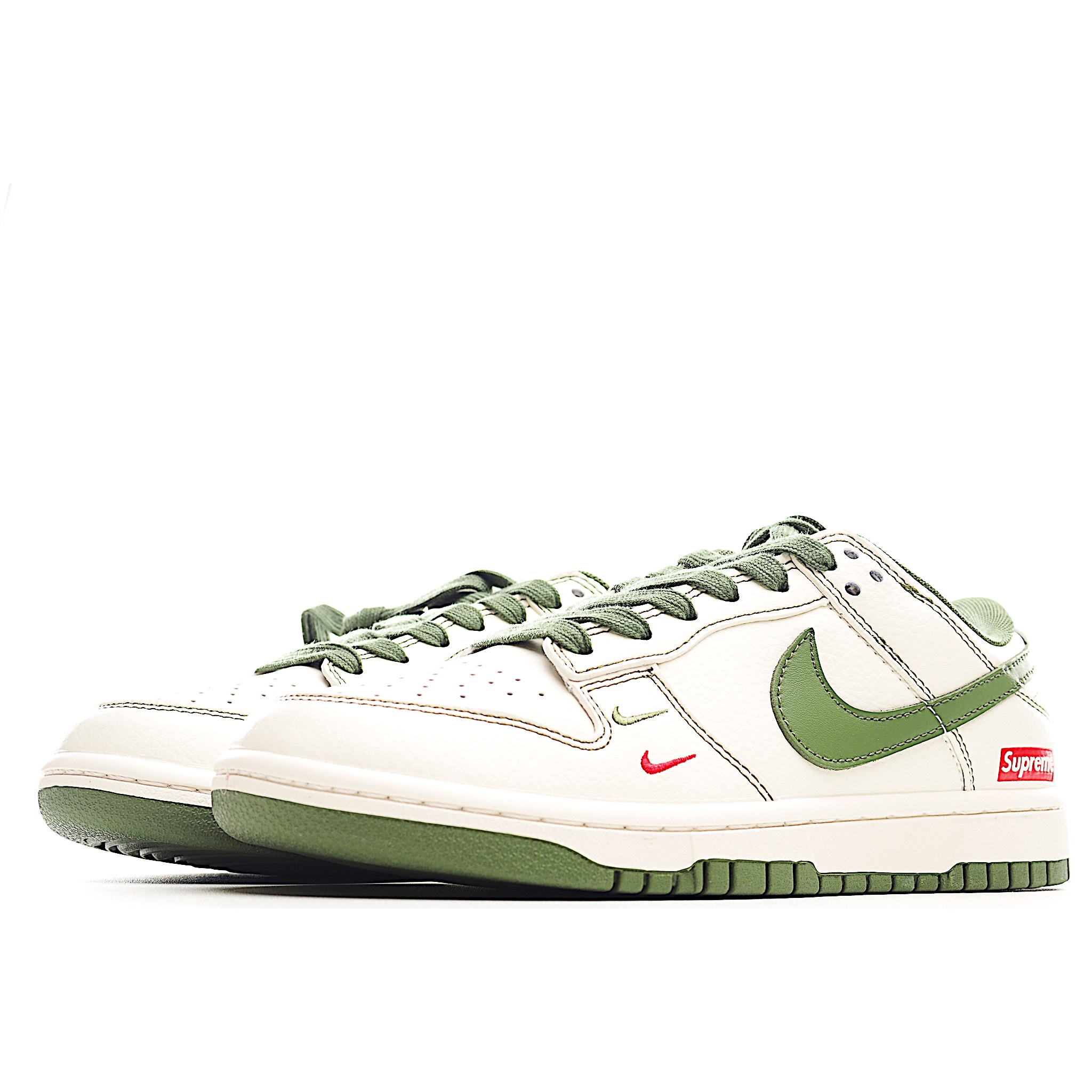 220 39-5.WW Nk SB Dunk Low Supreme联名-军绿双勾 周年高端定制 低帮休闲板鞋 XX2025-319