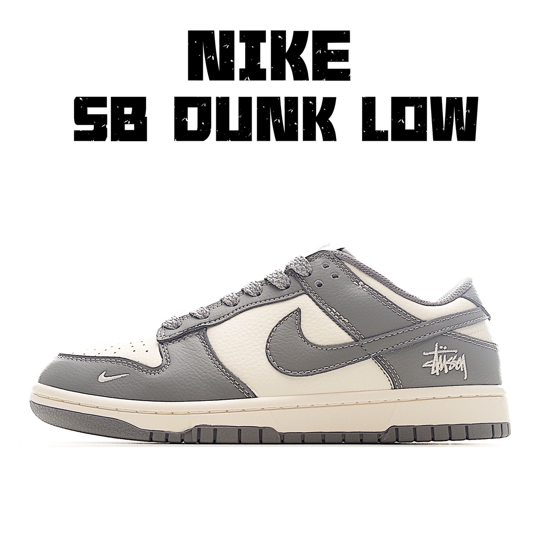 Nk SB Dunk Low 斯图西联名-耀夜灰 周年高端定制 低帮休闲板鞋 BB9898-007