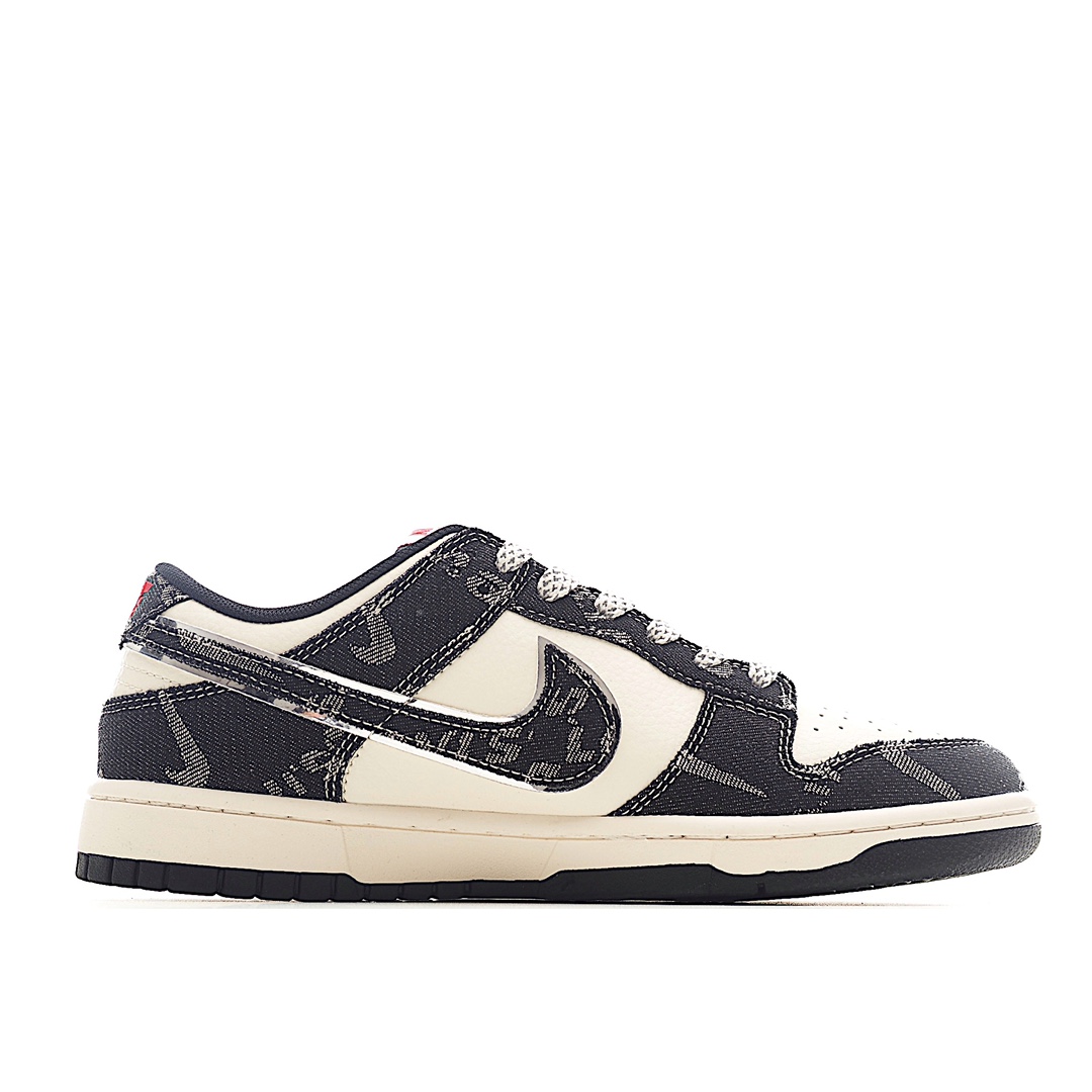 Nk SB Dunk Low 李维斯联名-黑印花牛仔布 周年高端定制 低帮休闲板鞋 XX2025-109