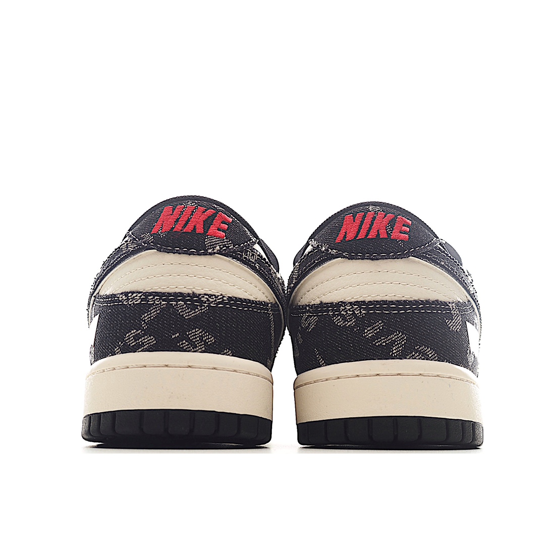 Nk SB Dunk Low 李维斯联名-黑印花牛仔布 周年高端定制 低帮休闲板鞋 XX2025-109