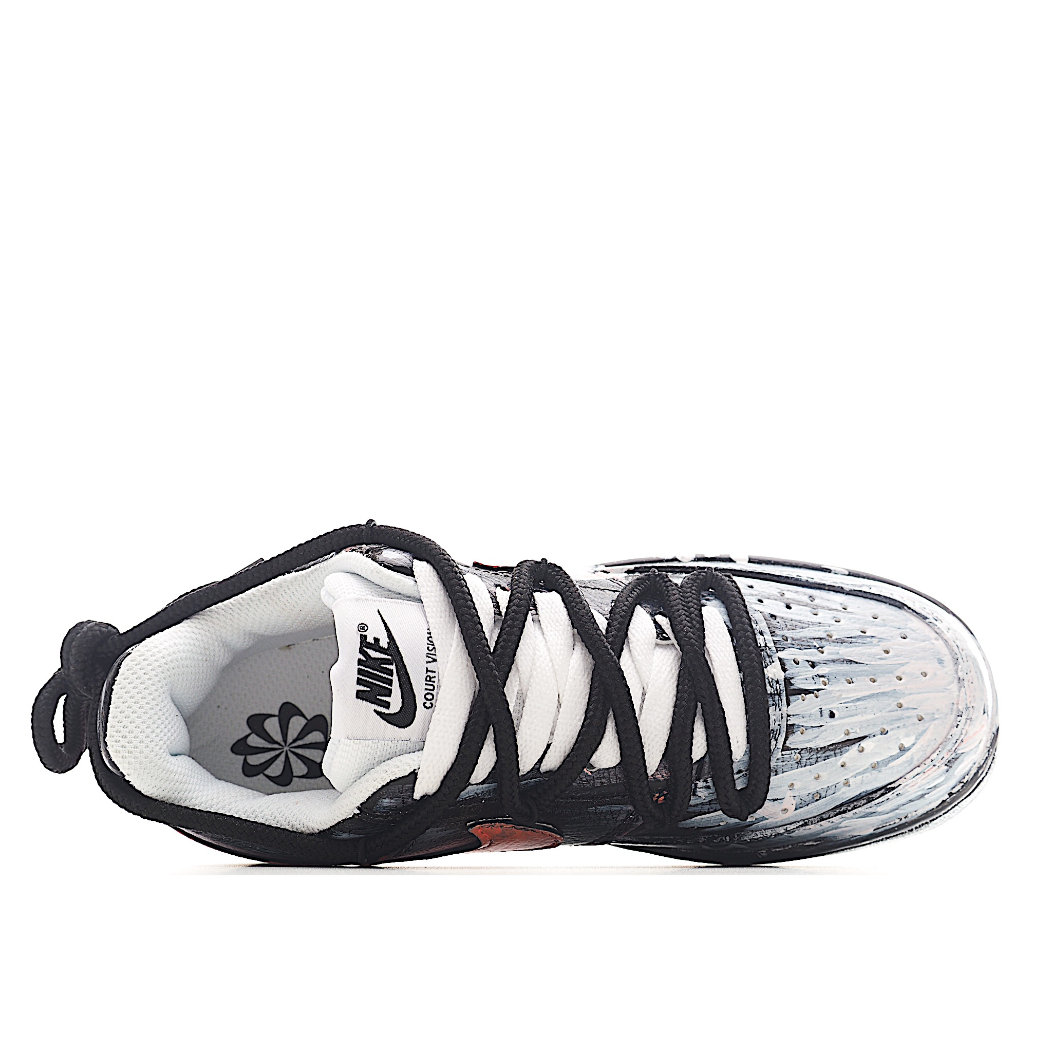 260 Nike Court Vision 1 Low“病变制造” 手绘涂鸦定制板鞋 DH2987-212