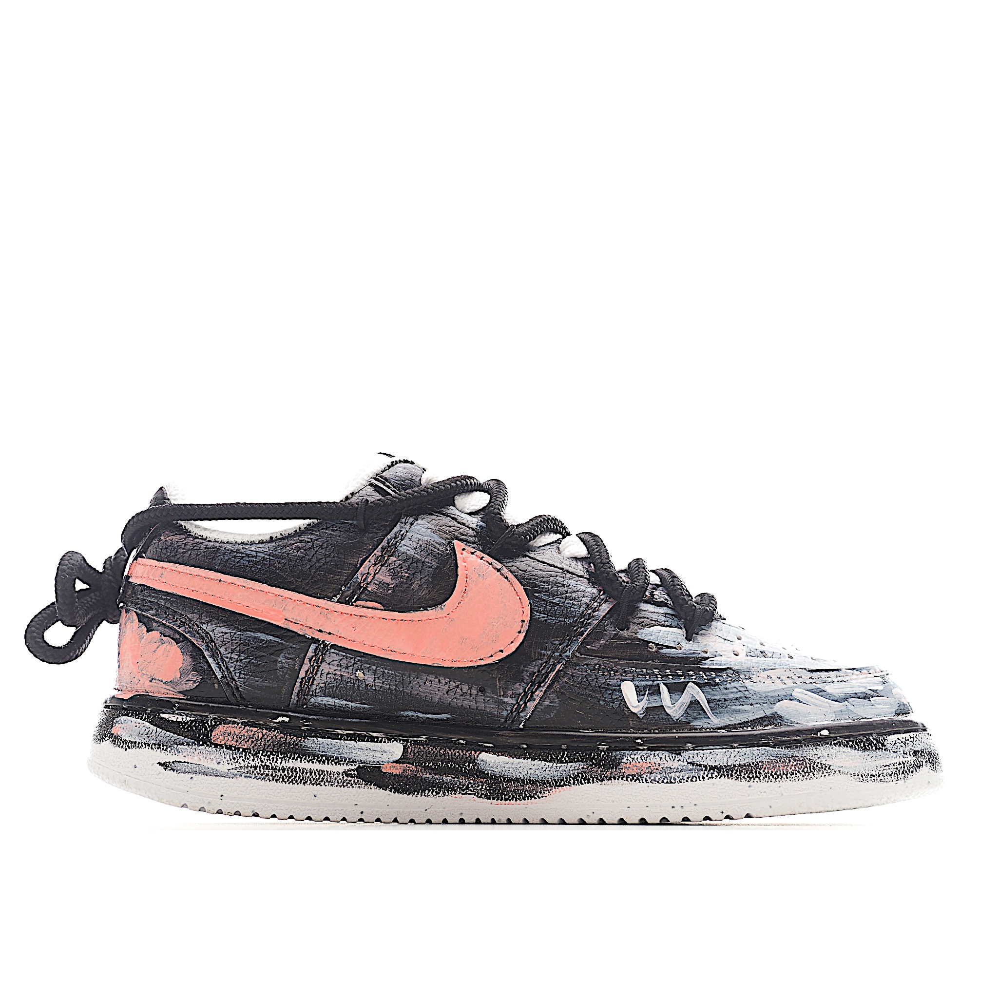 260 Nike Court Vision 1 Low“病变制造” 手绘涂鸦定制板鞋 DH2987-212