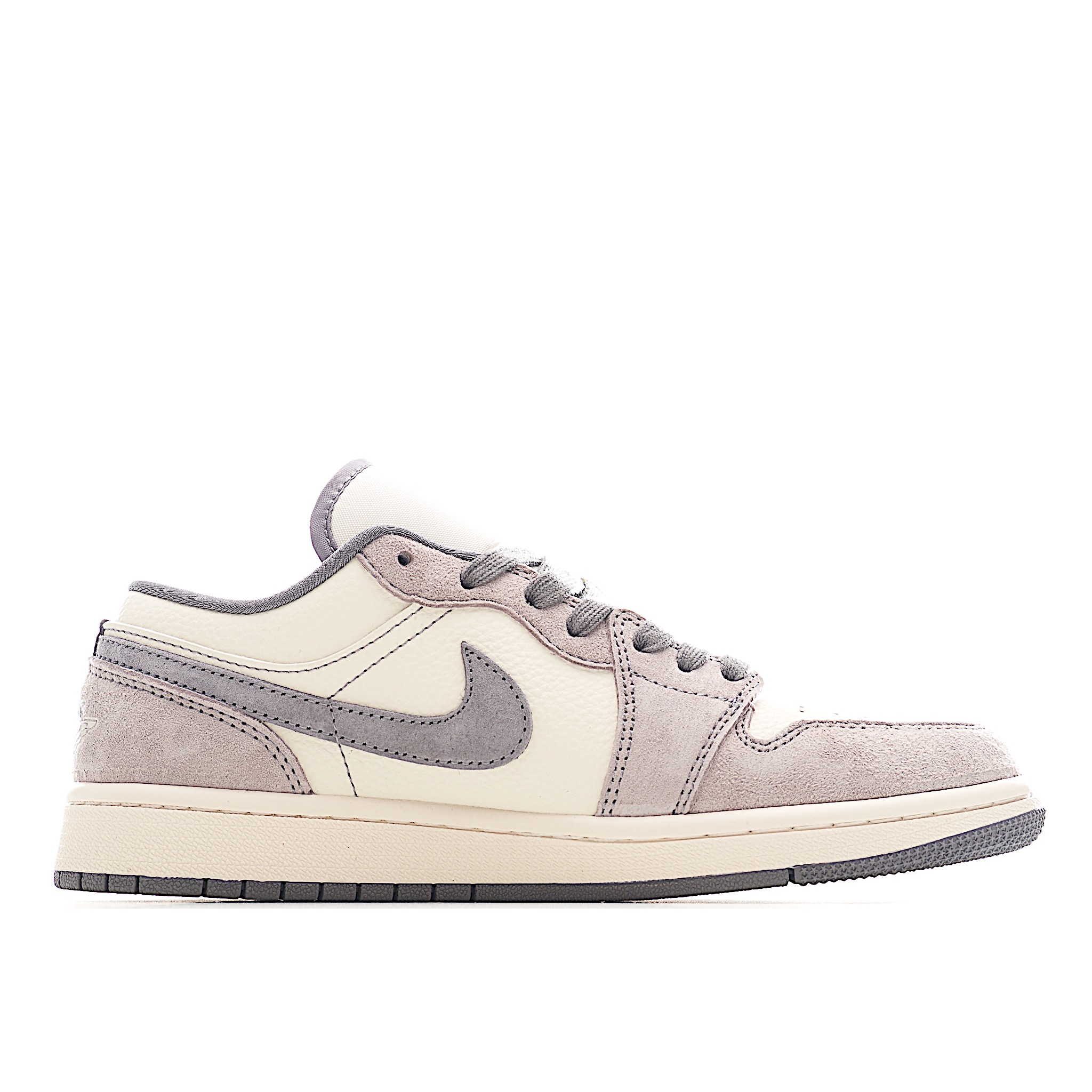 280 Air Jordan 1 Low AJ1 乔1 斯图西联名 米灰金属标 高端定制 低帮复古篮球鞋 SJ9950-053