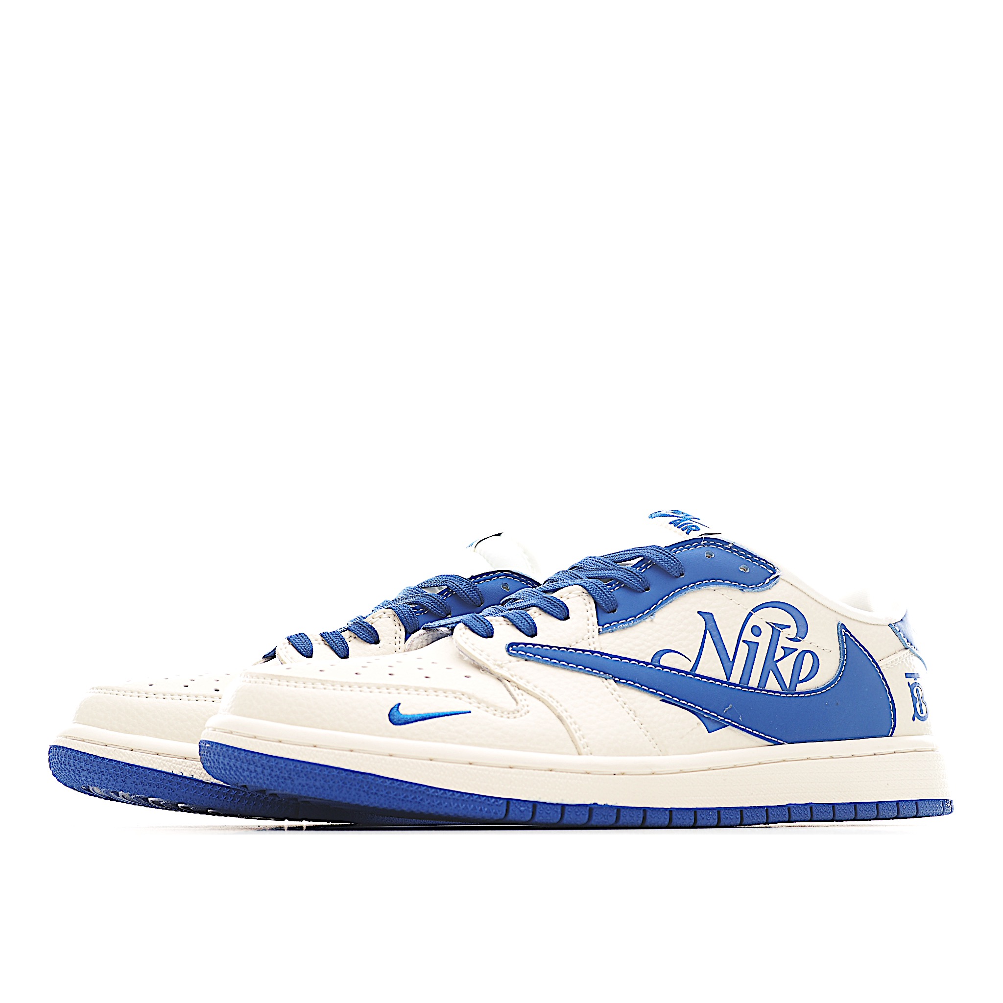 Travis Scott x Fragment Design x Air Jordan 1 Low SP AJ1 乔1 巴宝莉联名 米蓝耐克 低帮文化休闲板鞋 LD2025-007