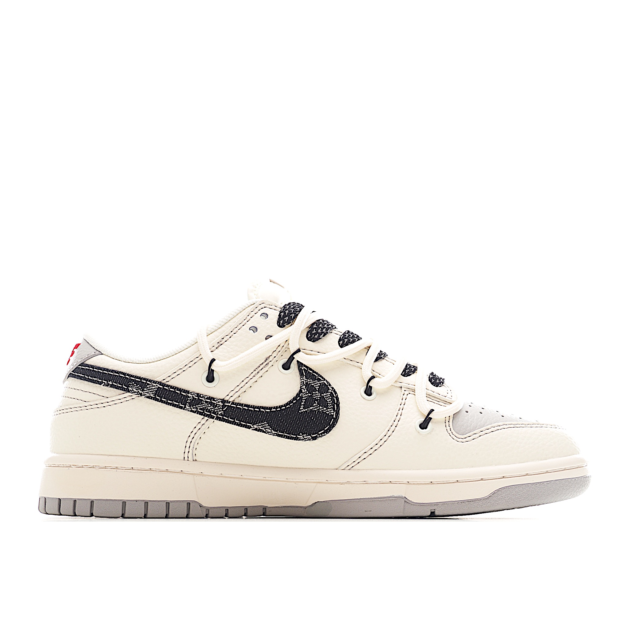 Nike SB Dunk Low LV系列 绑带牛仔黑勾 周年高端定制 低帮休闲板鞋 FC1688-218