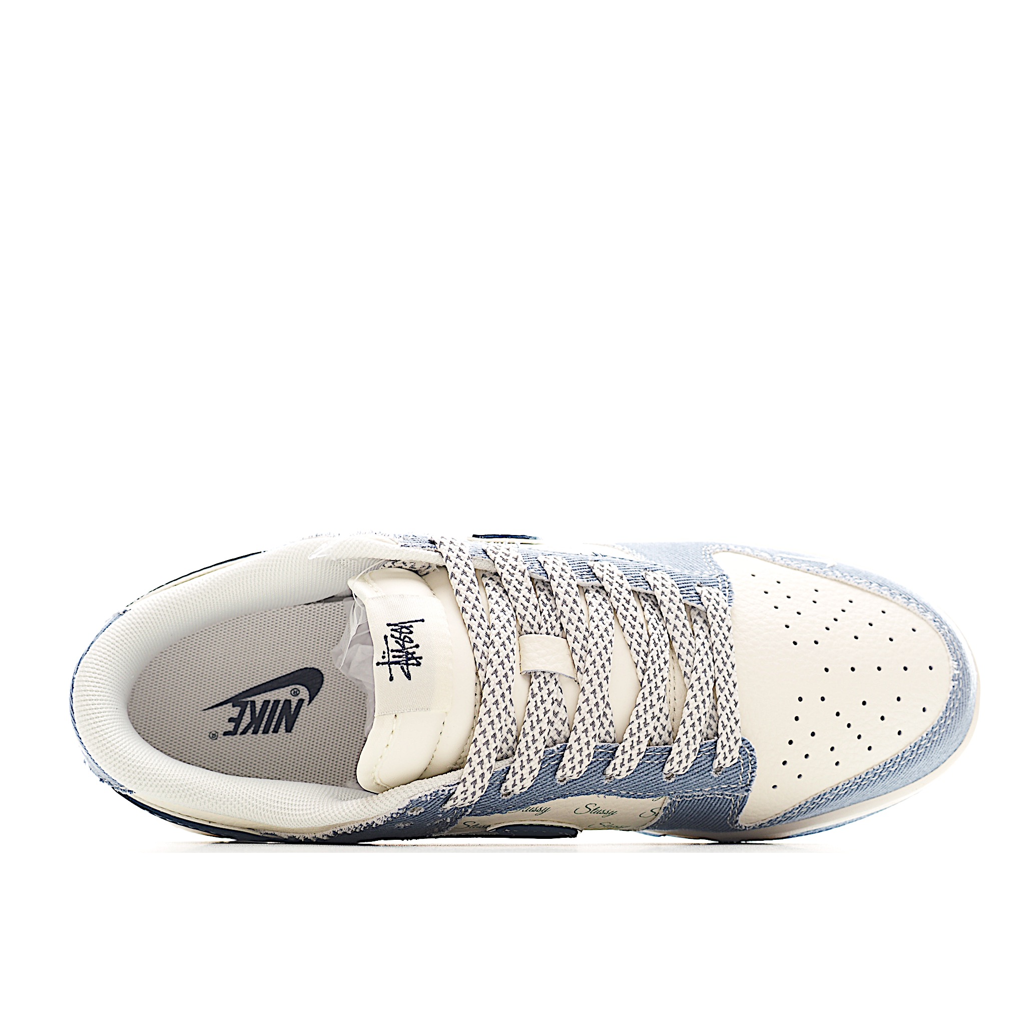 Nike SB Dunk Low 斯图西联名 水蓝牛仔 周年高端定制 低帮休闲板鞋 JJ2508-562