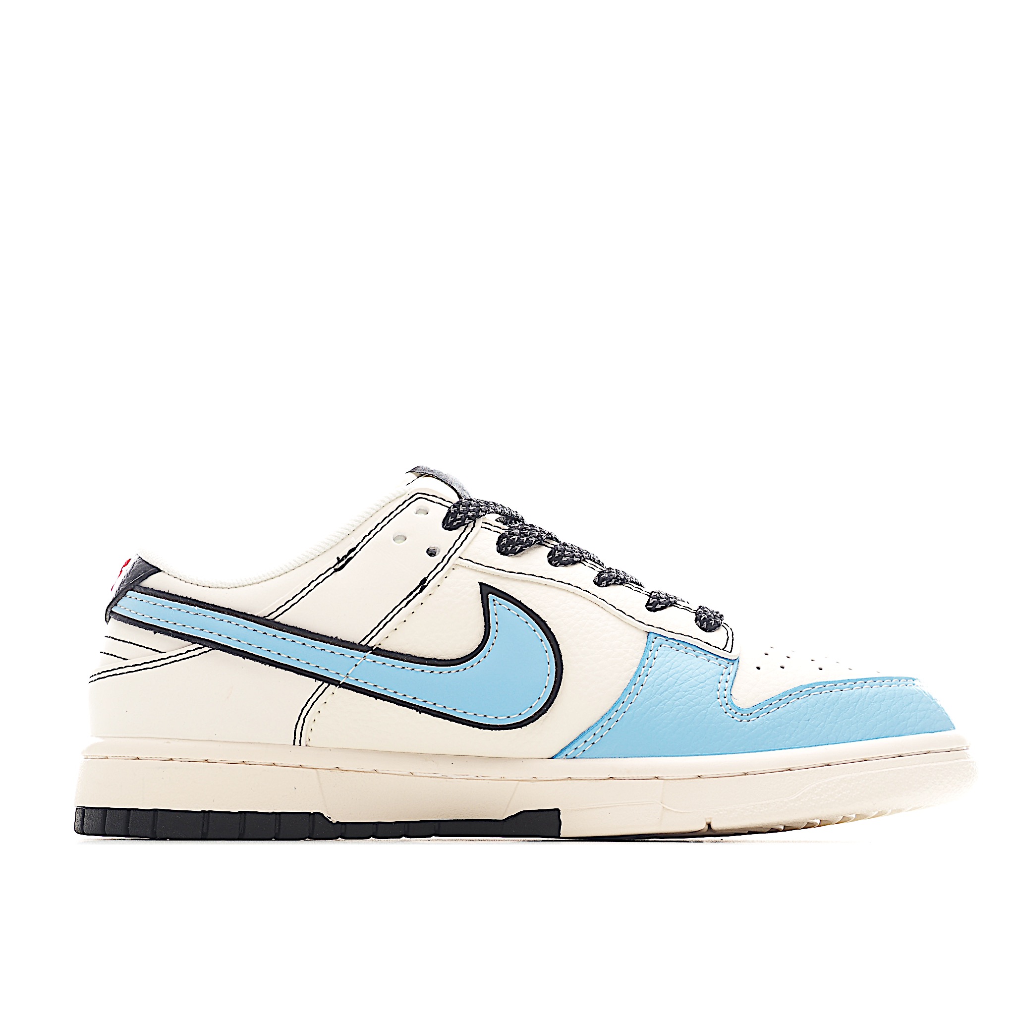 Nike SB Dunk Low 斯图西联名 双拼黑蓝 周年高端定制 低帮休闲板鞋 ZH2598-225