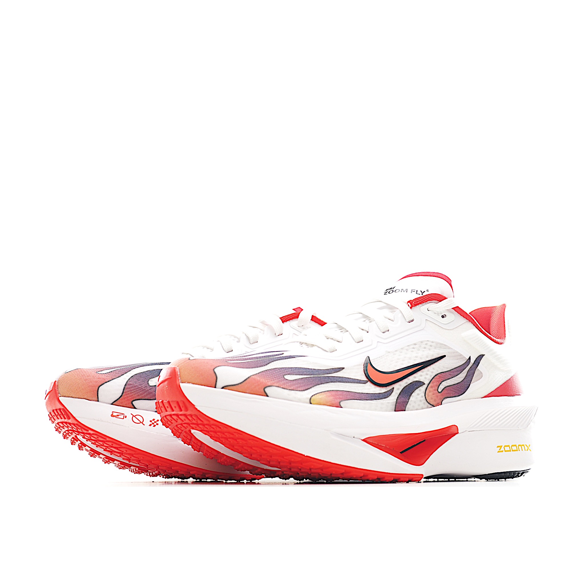240 Nike Zoom Fly 6 Premium”Ekiden Pack“阿尔法飞行3代系列马拉松轻量超跑竞速运动慢跑鞋“针织白红火焰”HQ3498-100