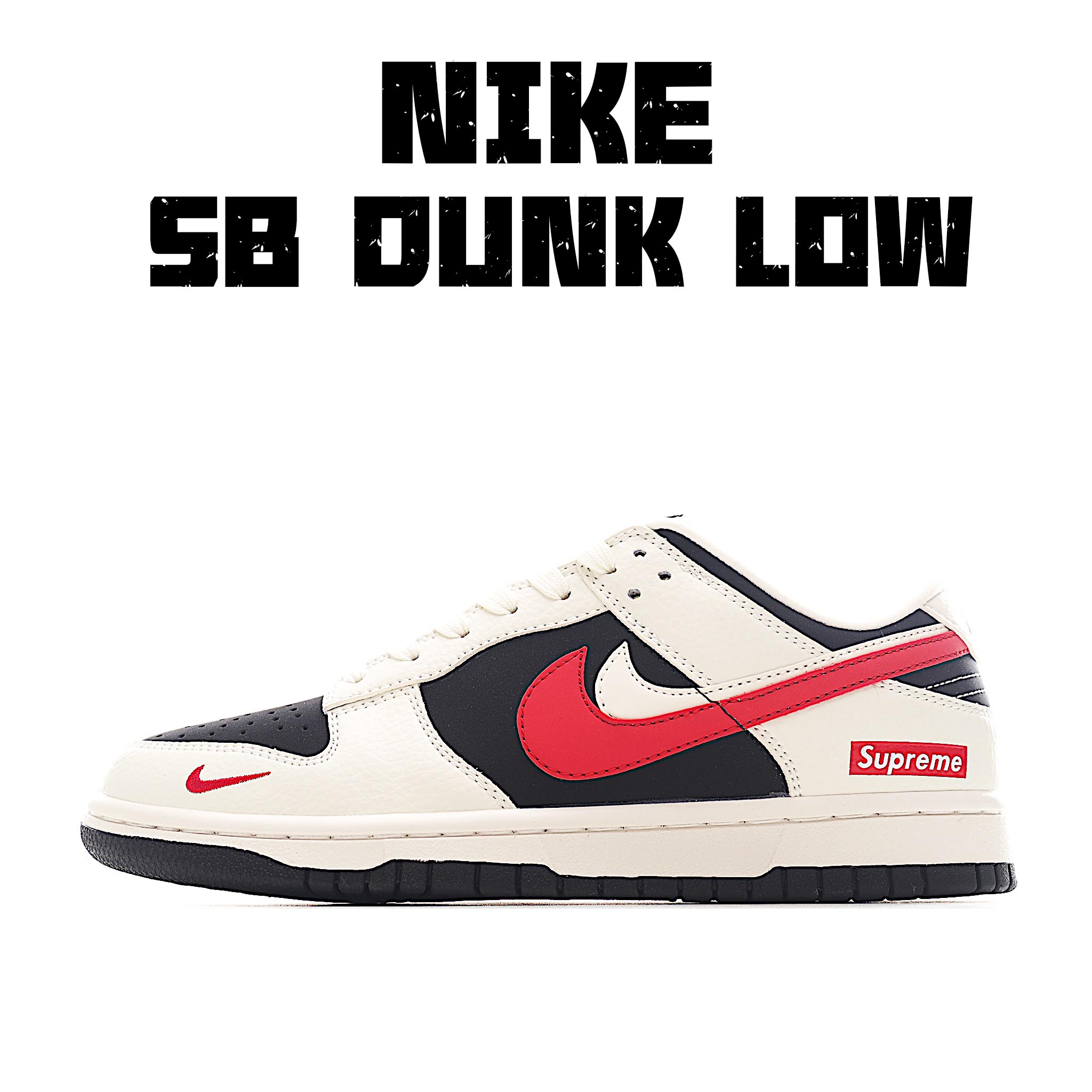 Nike SB Dunk Low“SUP系列——红白双勾” 周年高端定制 低帮休闲板鞋 CS1688-102