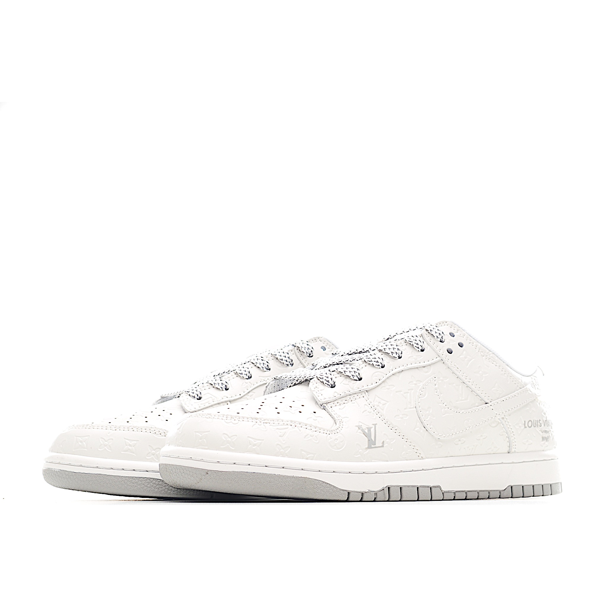 Nike SB Dunk Low LV联名 灰白暗印花 周年高端定制 低帮休闲板鞋 XX3168-140