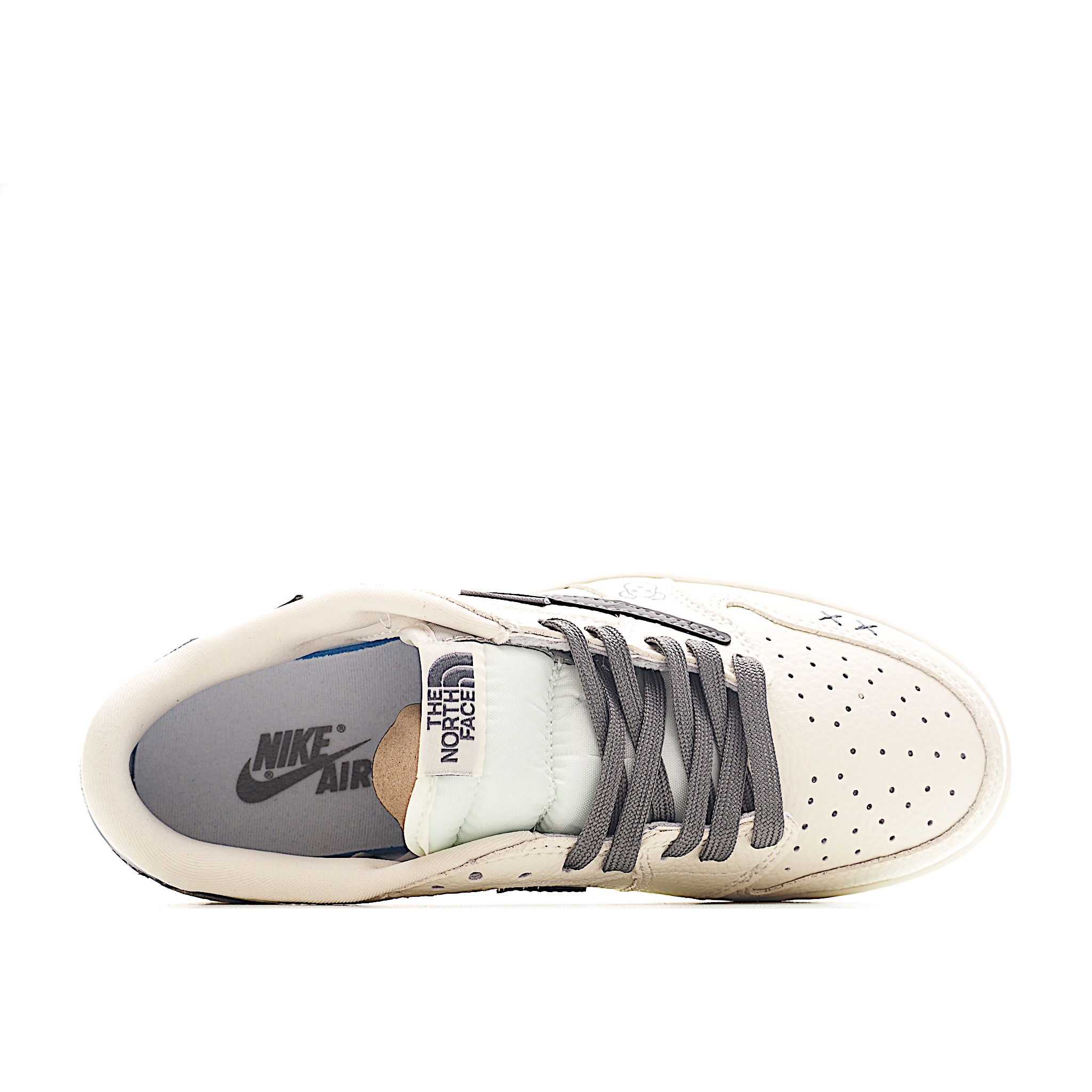 Travis Scott x Fragment Design x Air Jordan 1 Low SP AJ1 乔1 北面联名 米灰波浪 低帮文化休闲板鞋 XS2024-013