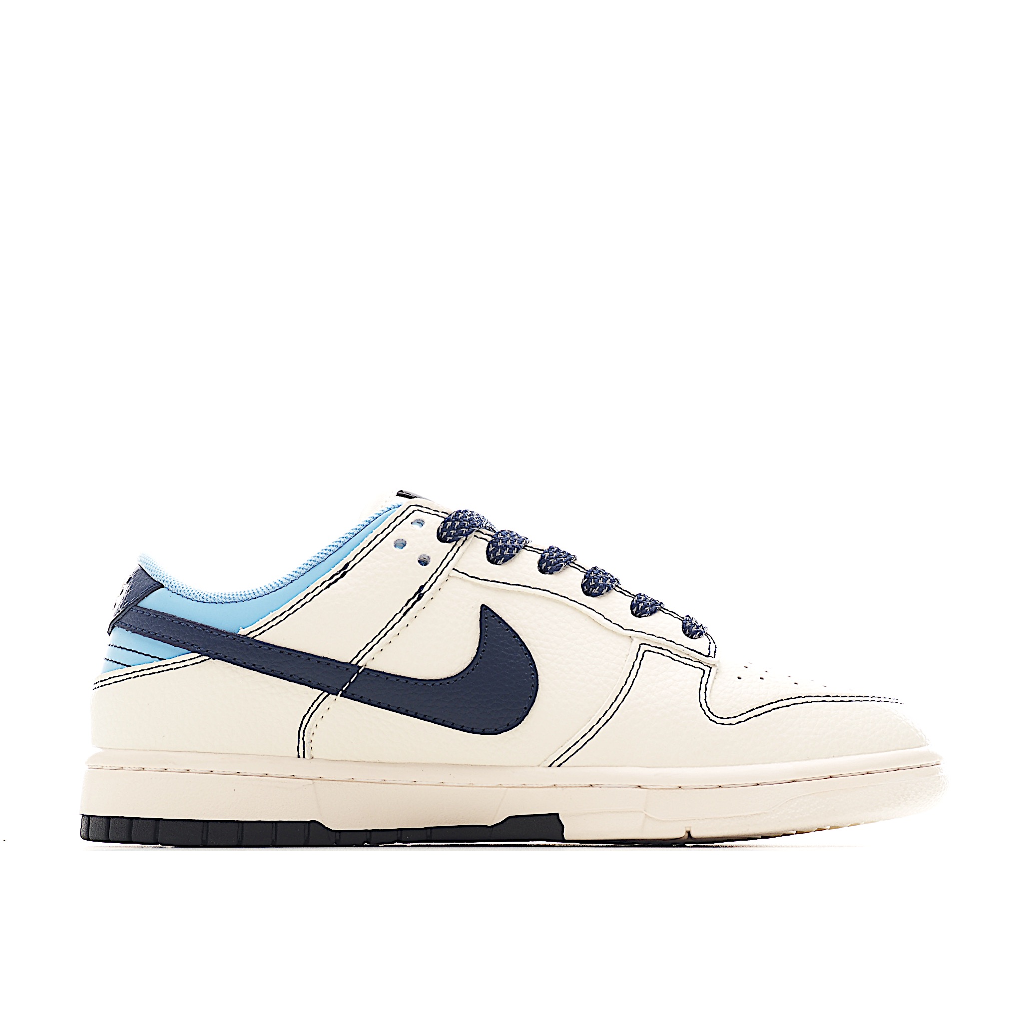 Nike SB Dunk Low Sup系列 米白藏蓝勾 周年高端定制 低帮休闲板鞋 FC1688-224