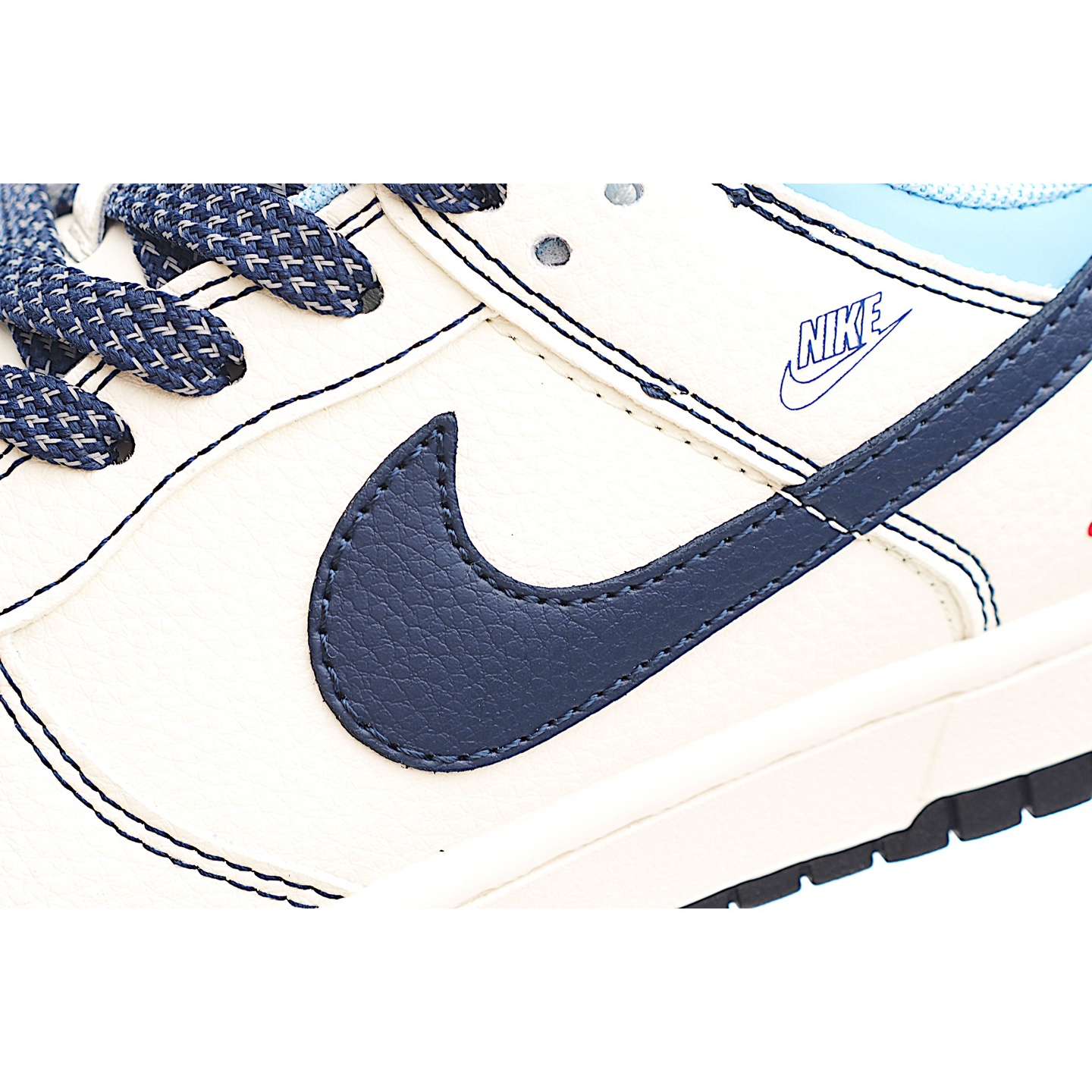 Nike SB Dunk Low Sup系列 米白藏蓝勾 周年高端定制 低帮休闲板鞋 FC1688-224