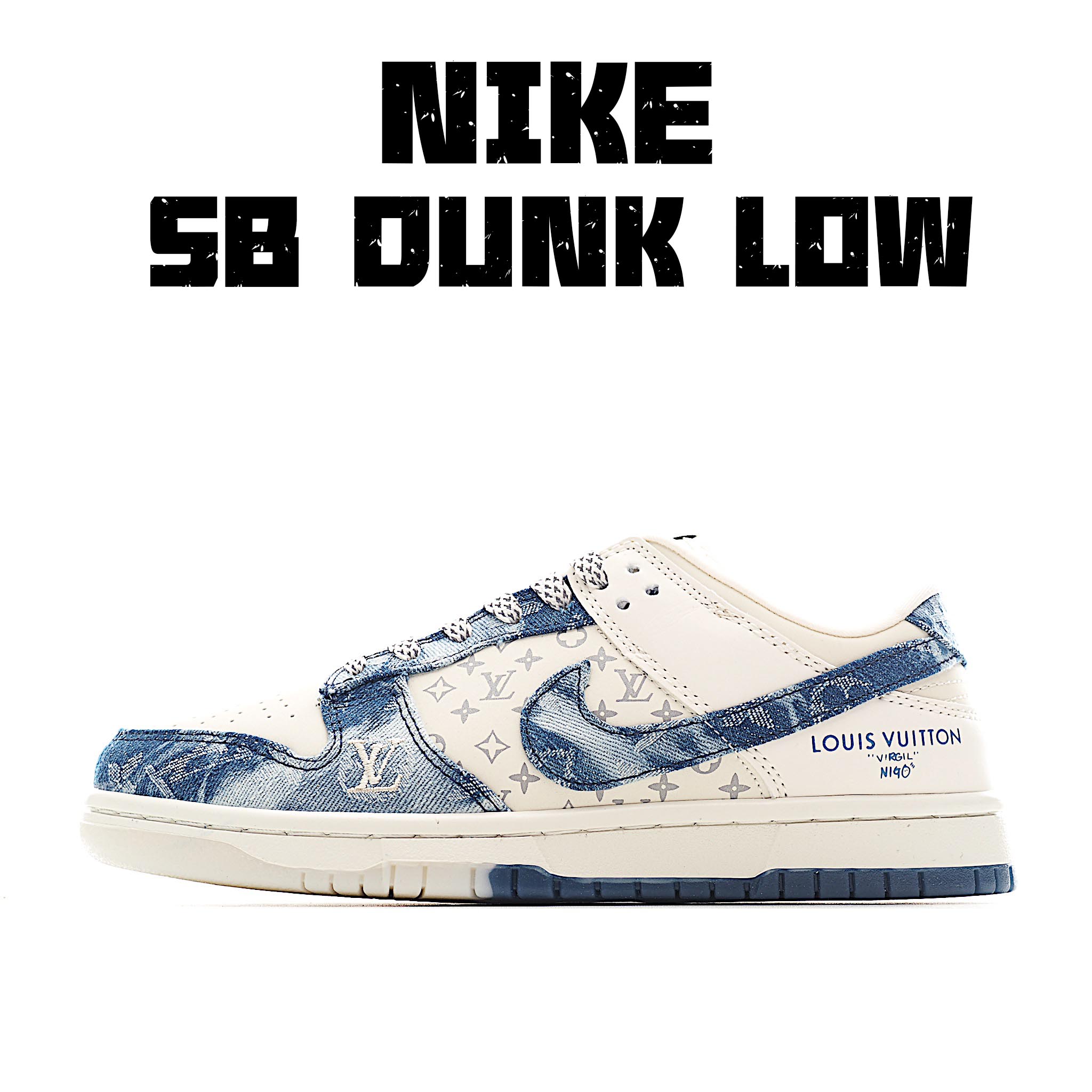 Nike SB Dunk Low LV联名v蓝牛仔 周年高端定制 低帮休闲板鞋 CH8311-287