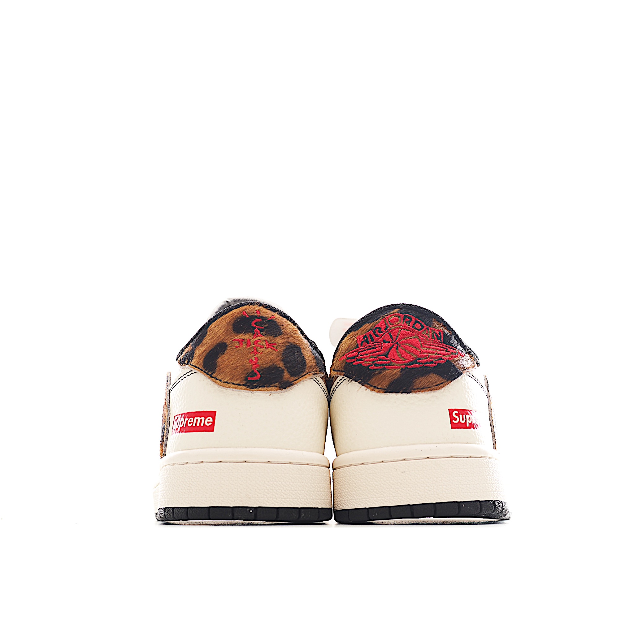 Travis Scott x Fragment Design x Air Jordan 1 Low SP AJ1 乔1 Supreme联名 豹纹 低帮文化休闲板鞋 JJ2508-555