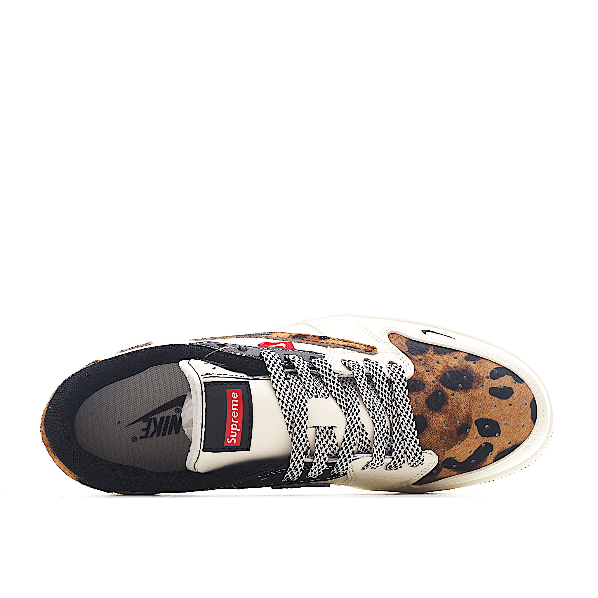 Travis Scott x Fragment Design x Air Jordan 1 Low SP AJ1 乔1 Supreme联名 豹纹 低帮文化休闲板鞋 JJ2508-555