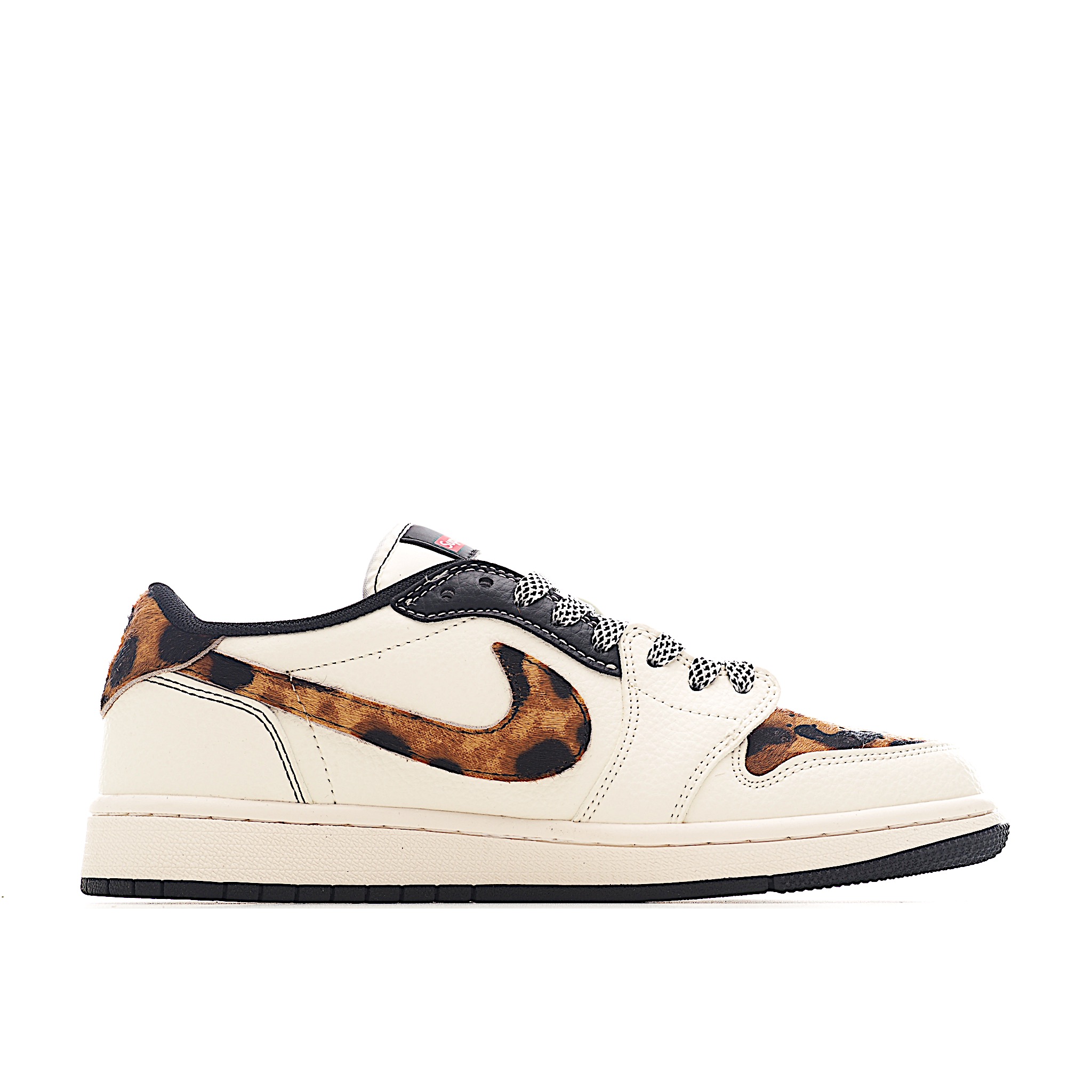 Travis Scott x Fragment Design x Air Jordan 1 Low SP AJ1 乔1 Supreme联名 豹纹 低帮文化休闲板鞋 JJ2508-555