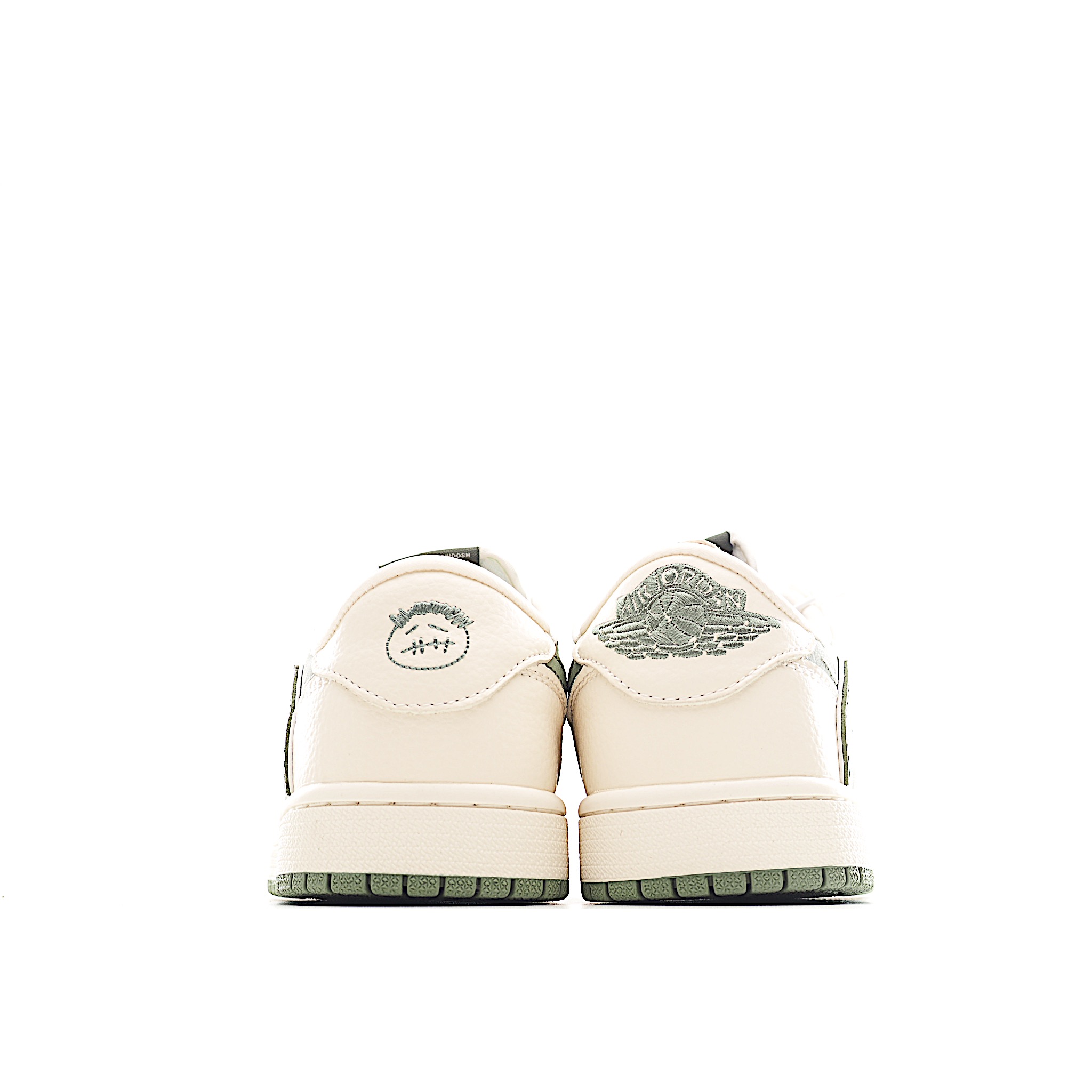 Travis Scott x Fragment Design x Air Jordan 1 Low SP AJ1 乔1 MLB联名 米绿网纹勾 低帮文化休闲板鞋 XS2024-017