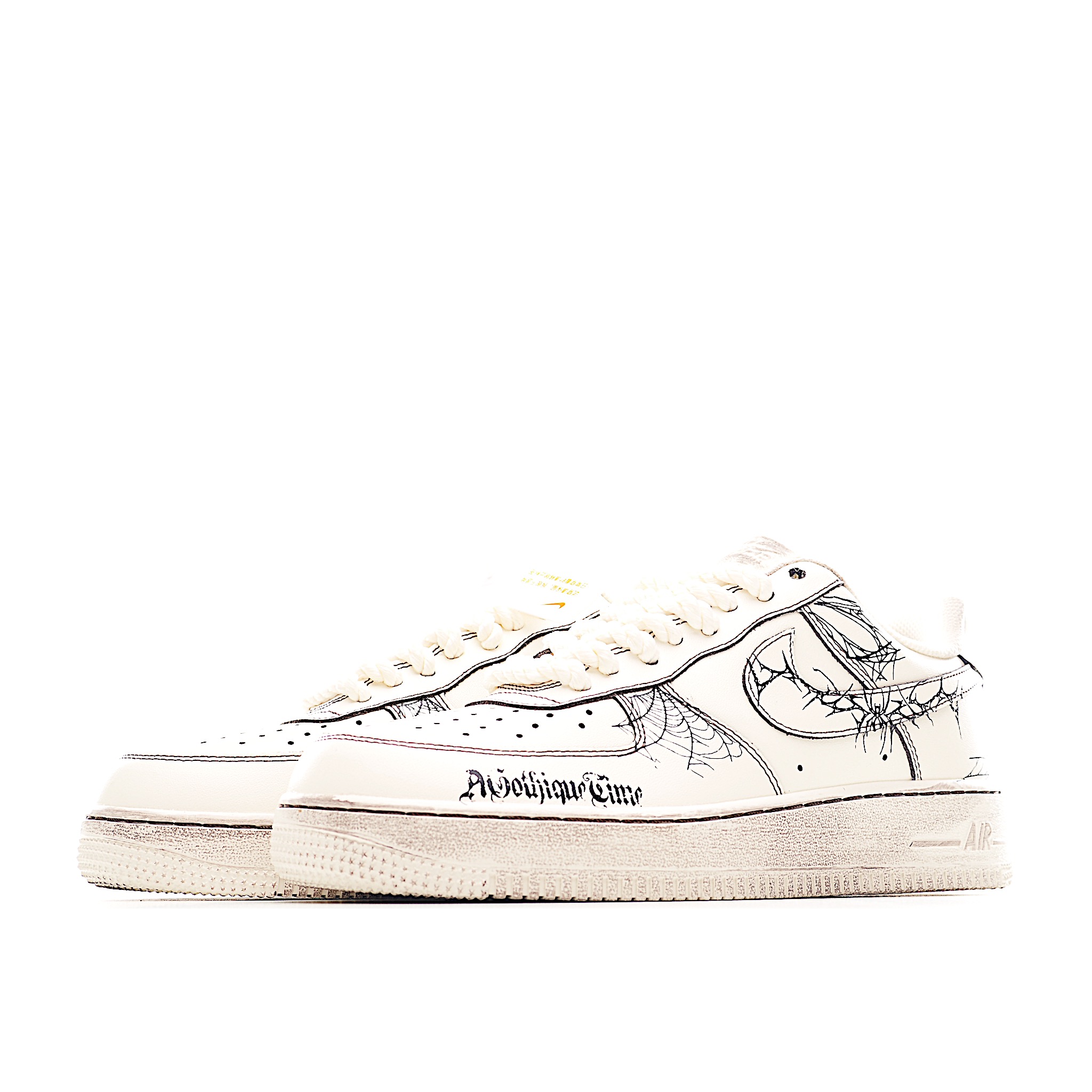 “古宅蛛网”Nike Air Force 1 “Cobweb”空军一号定制低帮板鞋 315221-333