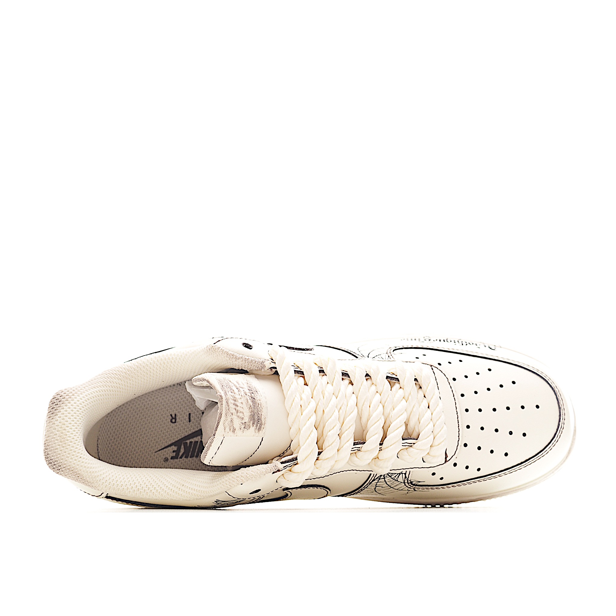 “古宅蛛网”Nike Air Force 1 “Cobweb”空军一号定制低帮板鞋 315221-333