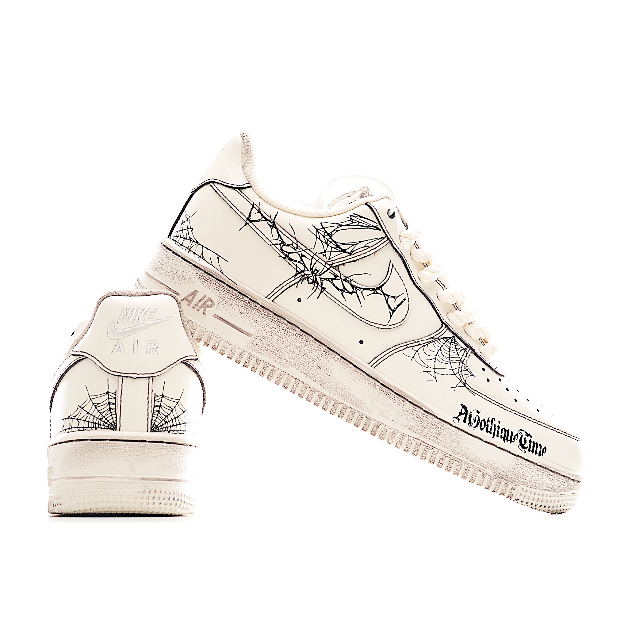 “古宅蛛网”Nike Air Force 1 “Cobweb”空军一号定制低帮板鞋 315221-333