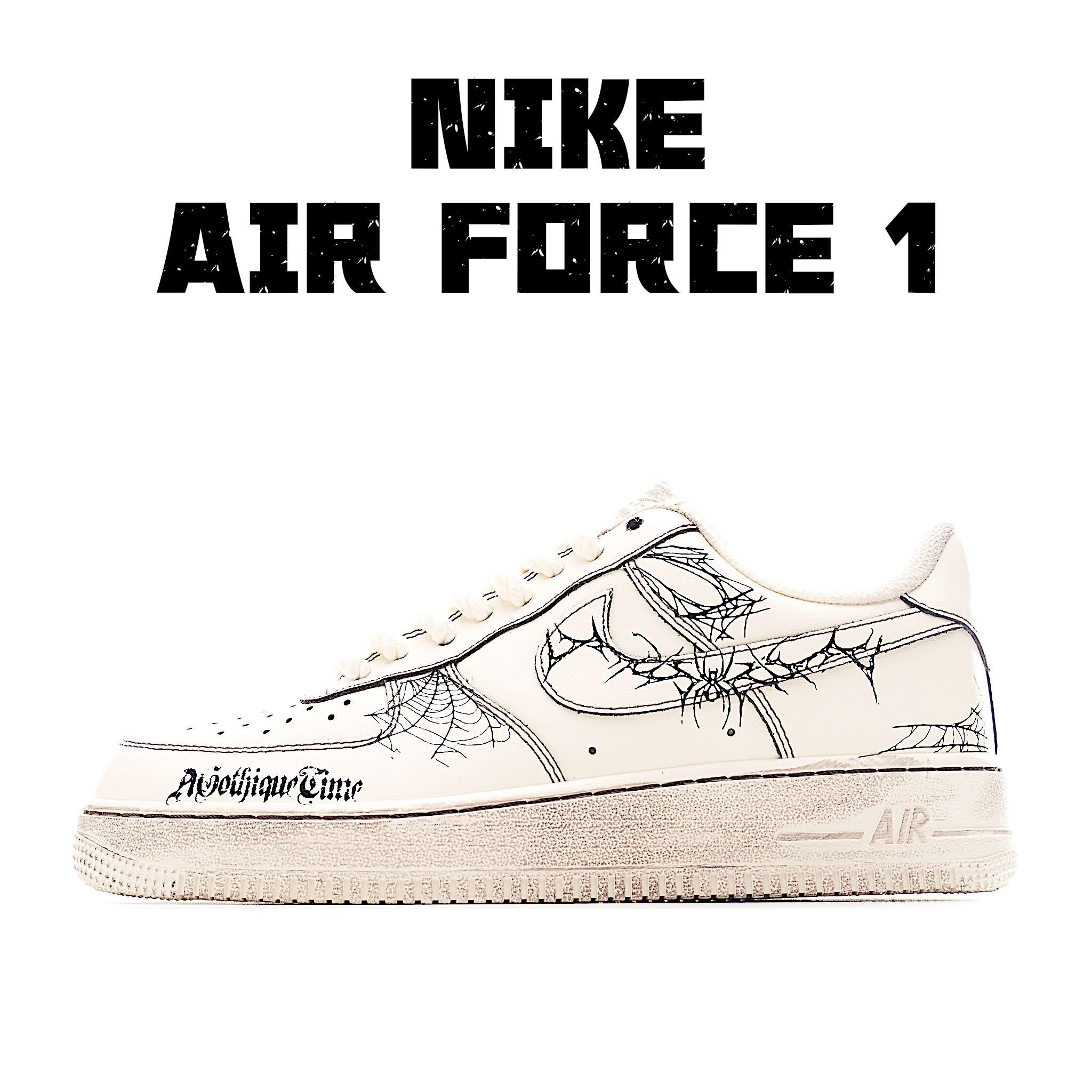 “古宅蛛网”Nike Air Force 1 “Cobweb”空军一号定制低帮板鞋 315221-333