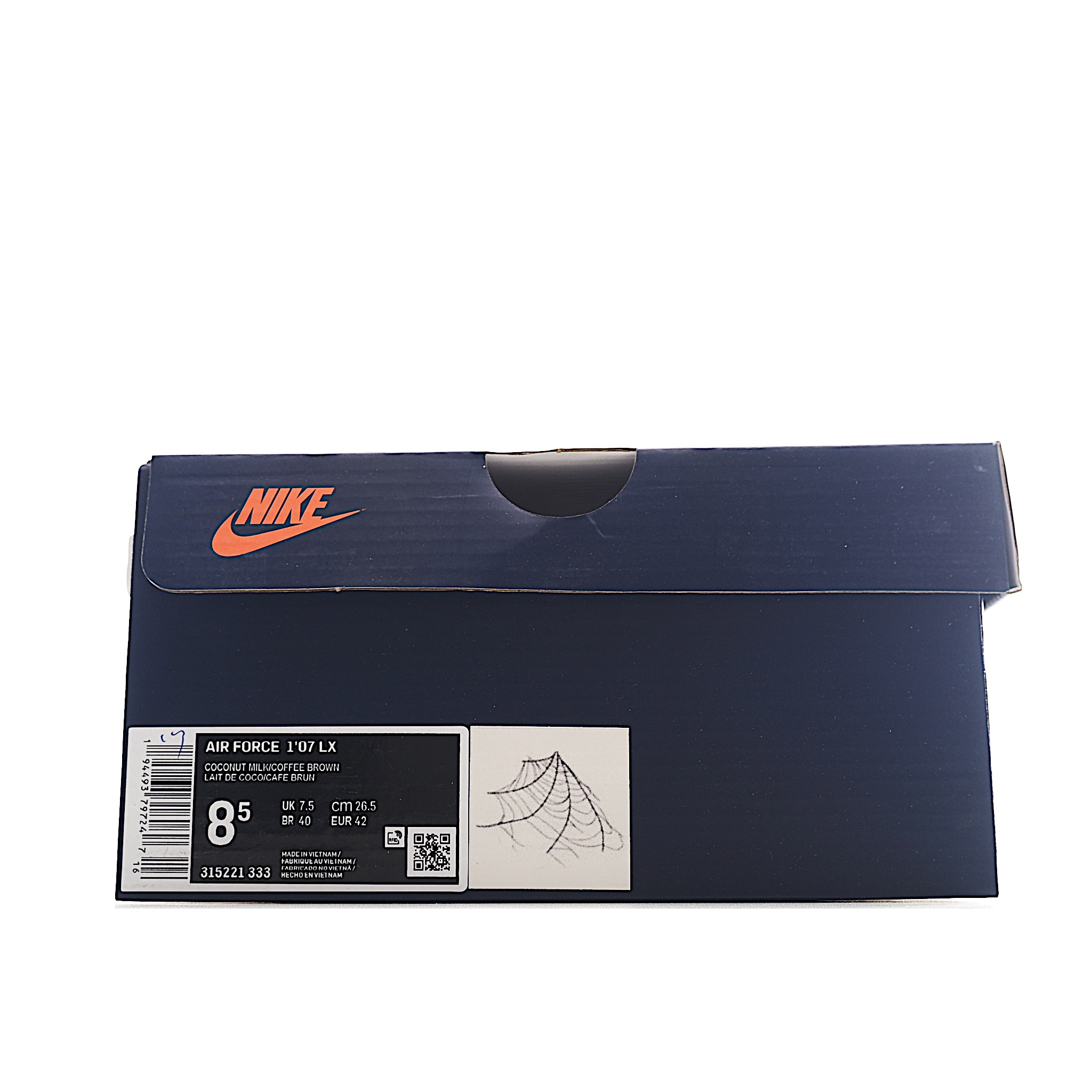 “古宅蛛网”Nike Air Force 1 “Cobweb”空军一号定制低帮板鞋 315221-333