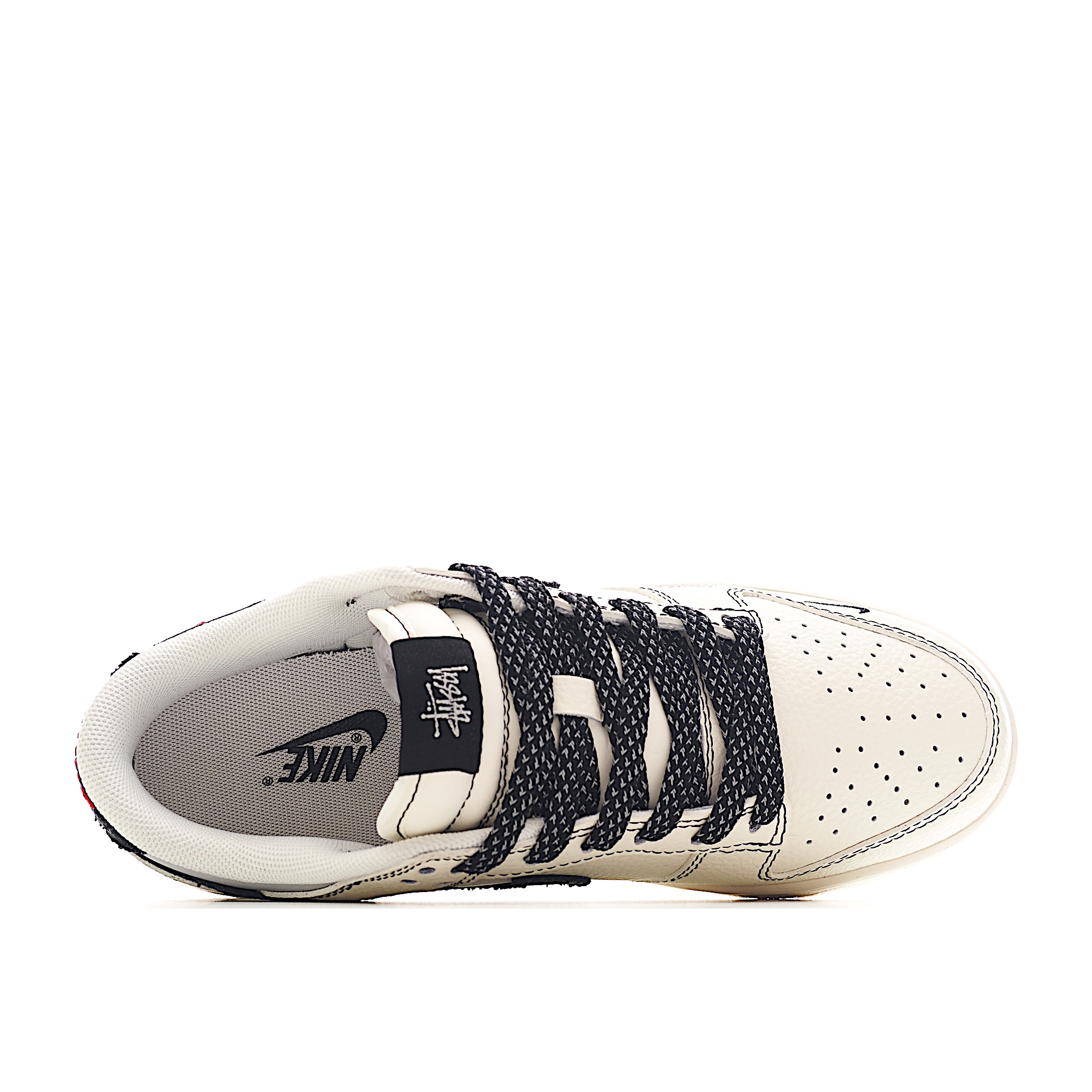 Nike SB Dunk Low“ 斯图西联名——双拼黑布勾” 周年高端定制 低帮休闲板鞋 ZH2598-266