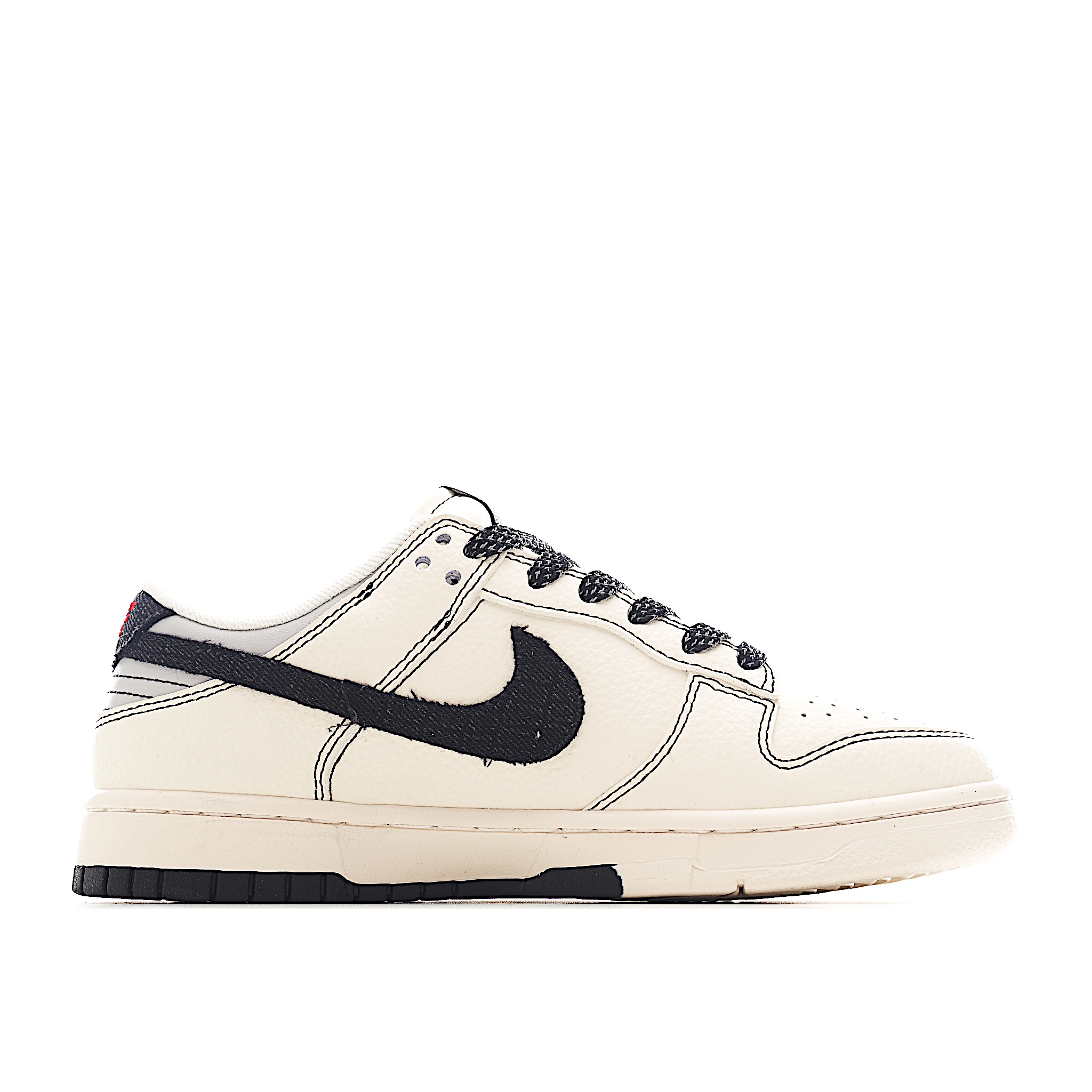 Nike SB Dunk Low“ 斯图西联名——双拼黑布勾” 周年高端定制 低帮休闲板鞋 ZH2598-266