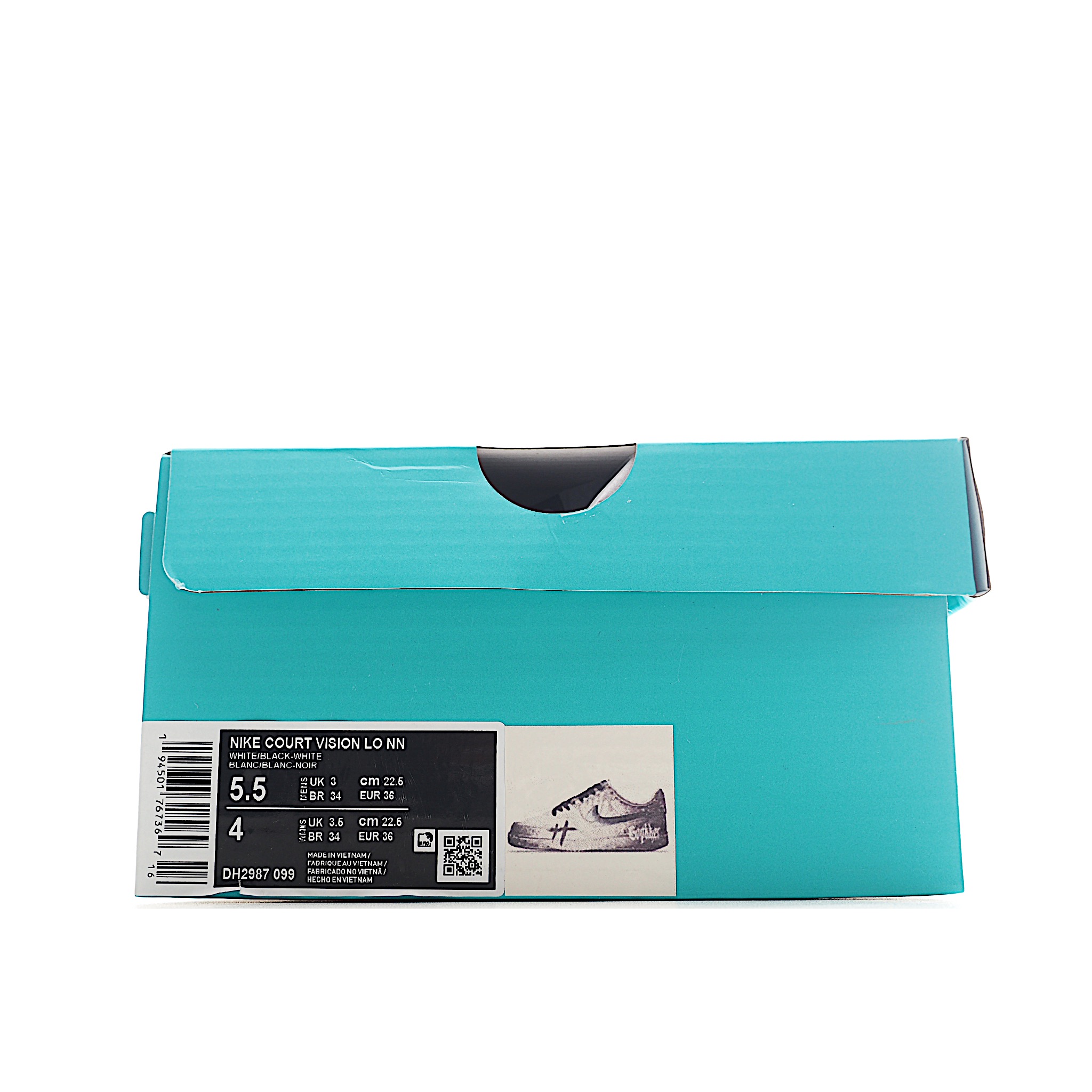 30-3.WY [定制球鞋]Nike Court Vision 1 Low“幻影十字架” 手绘涂鸦定制板鞋 DH2987-099