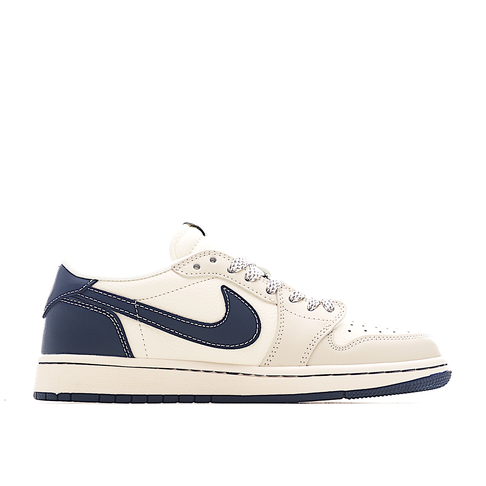 Travis Scott x Fragment Design x Air Jordan 1 Low SP AJ1 乔1 斯图西联名 米蓝花勾 低帮文化休闲板鞋 JJ2508-551
