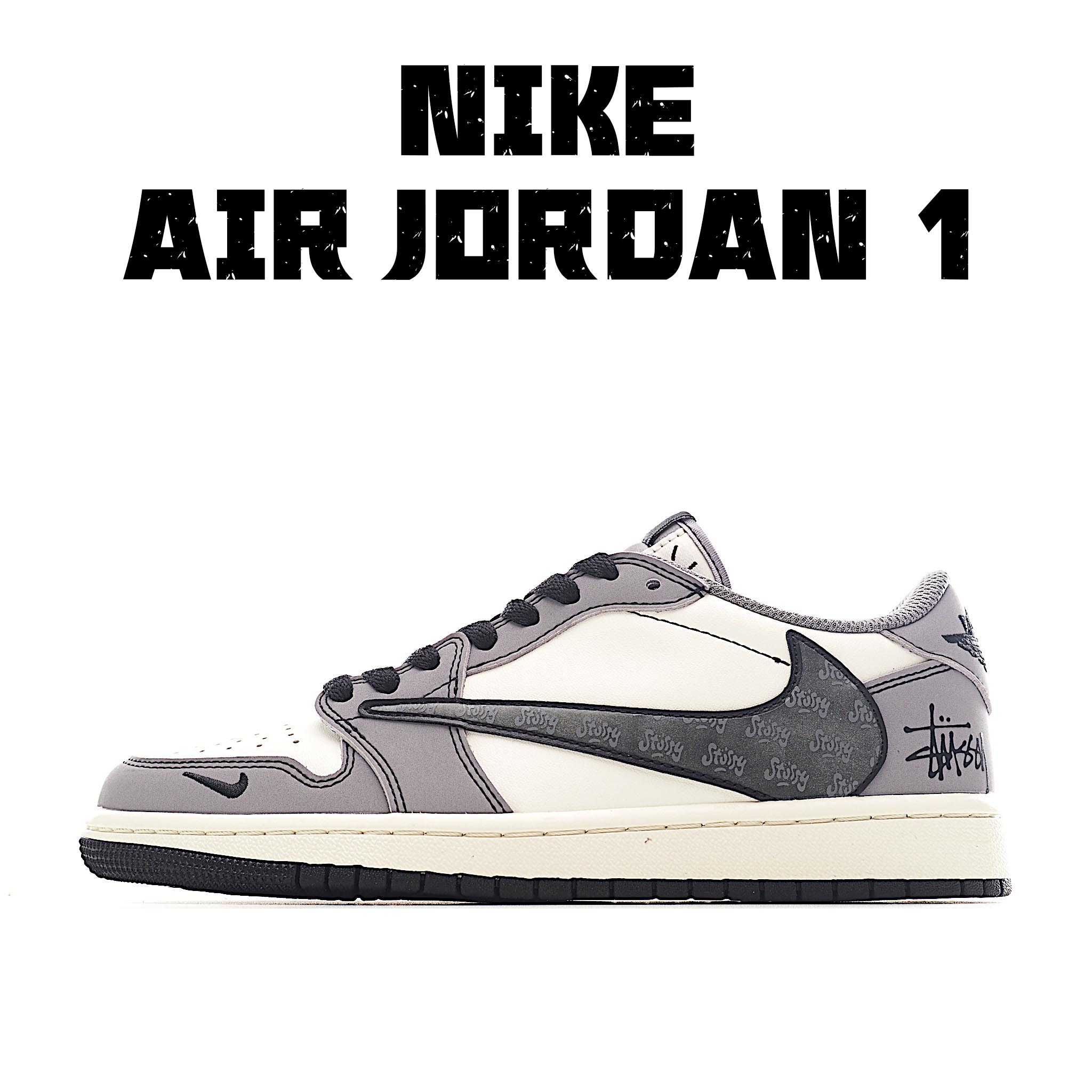 stussy x Travis Scott Air Jordan 1 Low 斯图西联名倒钩 XD1568-109