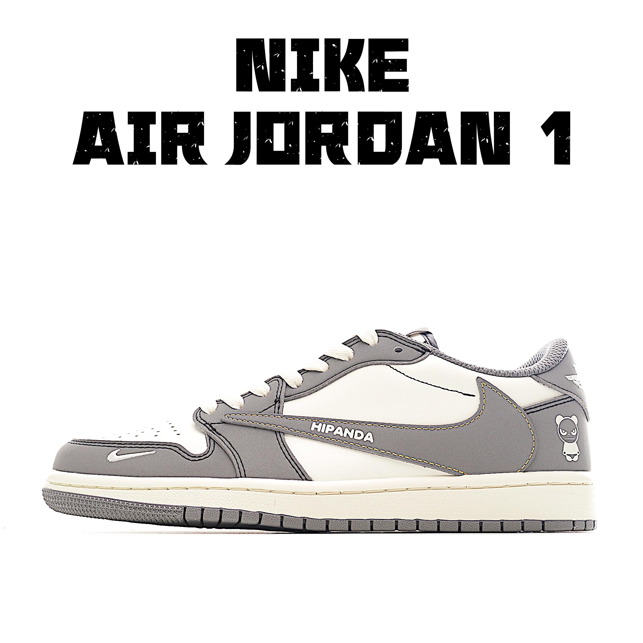 HIPANDA x Travis Scott Air Jordan 1 Low 暴力熊联名倒钩合作融合了Travis Scott 独特的潮流风格 XD1568-106