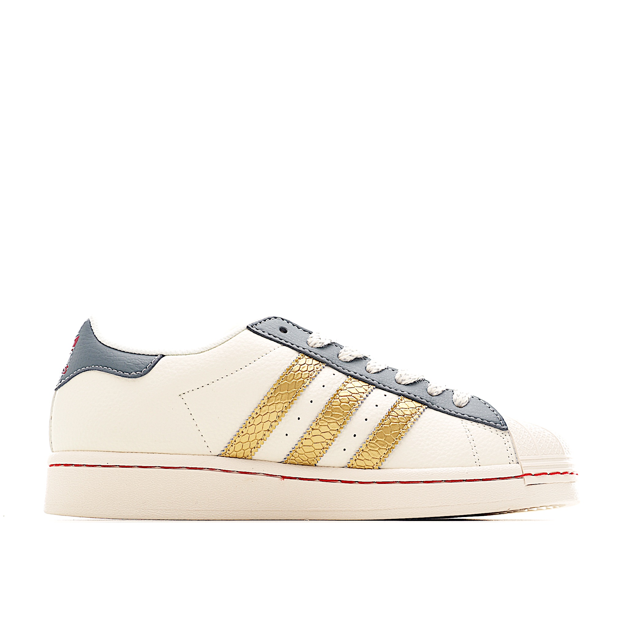 CLOT x AD Originals Superstar “金标” 贴合柔软皮料米白灰金经典配色 BZ2530
