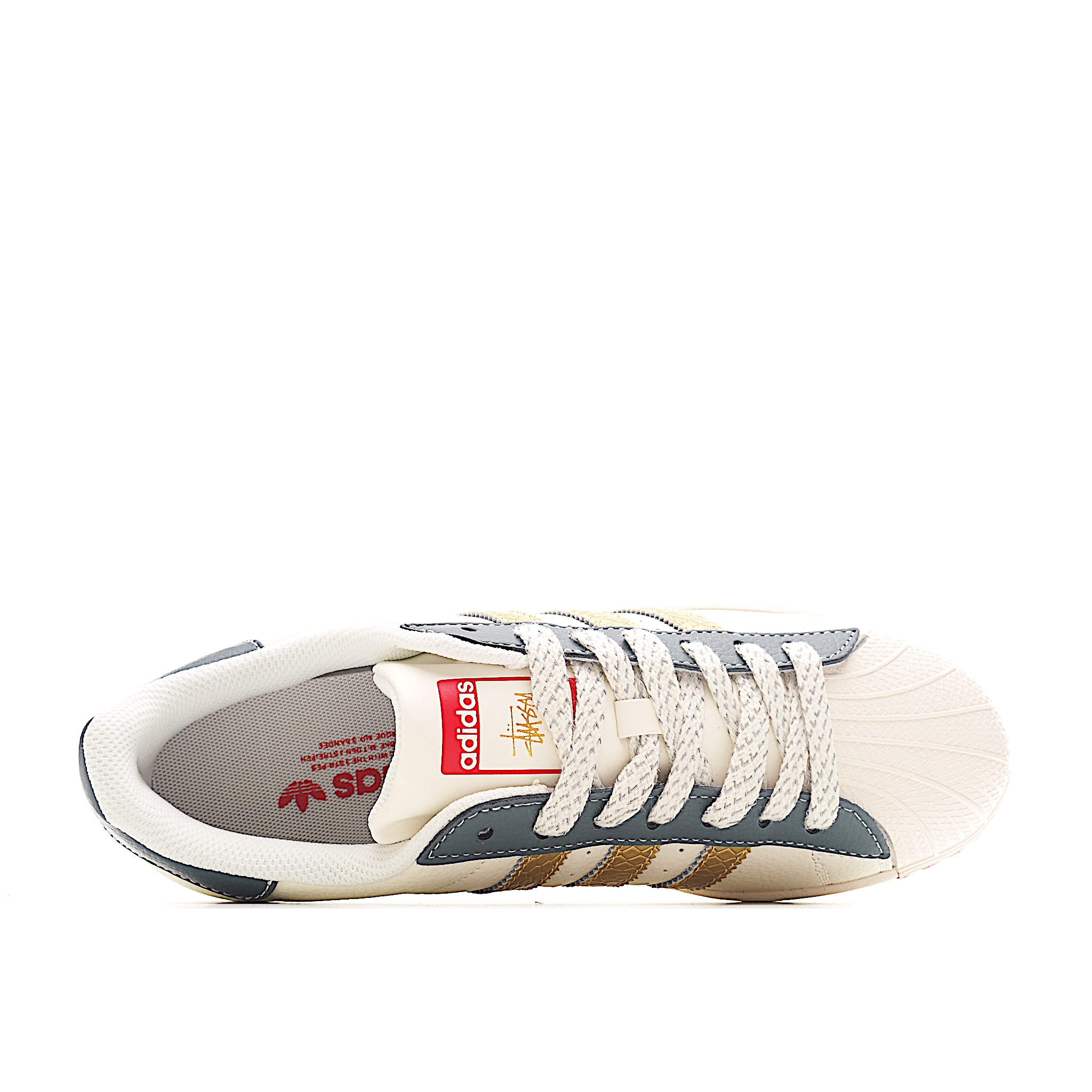 CLOT x AD Originals Superstar “金标” 贴合柔软皮料米白灰金经典配色 BZ2530