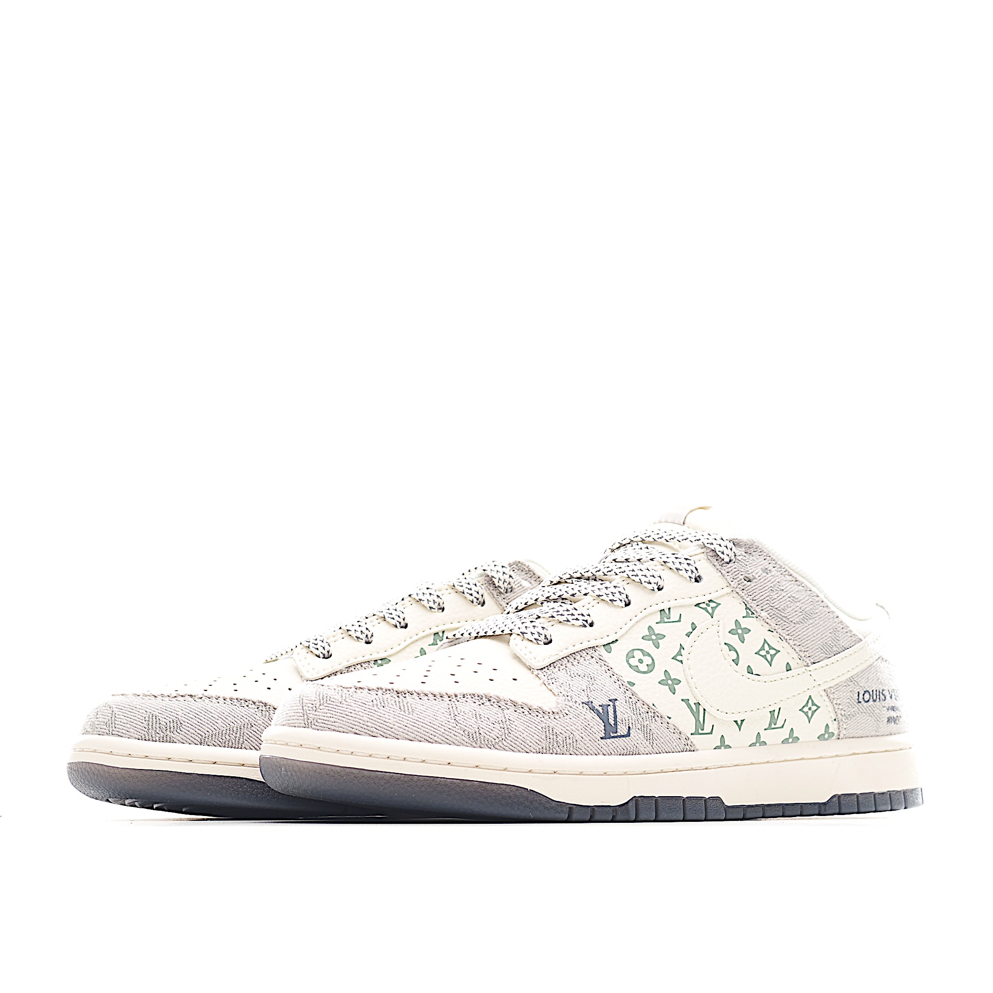 Nike SB Dunk Low LV联名 米灰牛仔布 周年高端定制 低帮休闲板鞋 XX3168-141