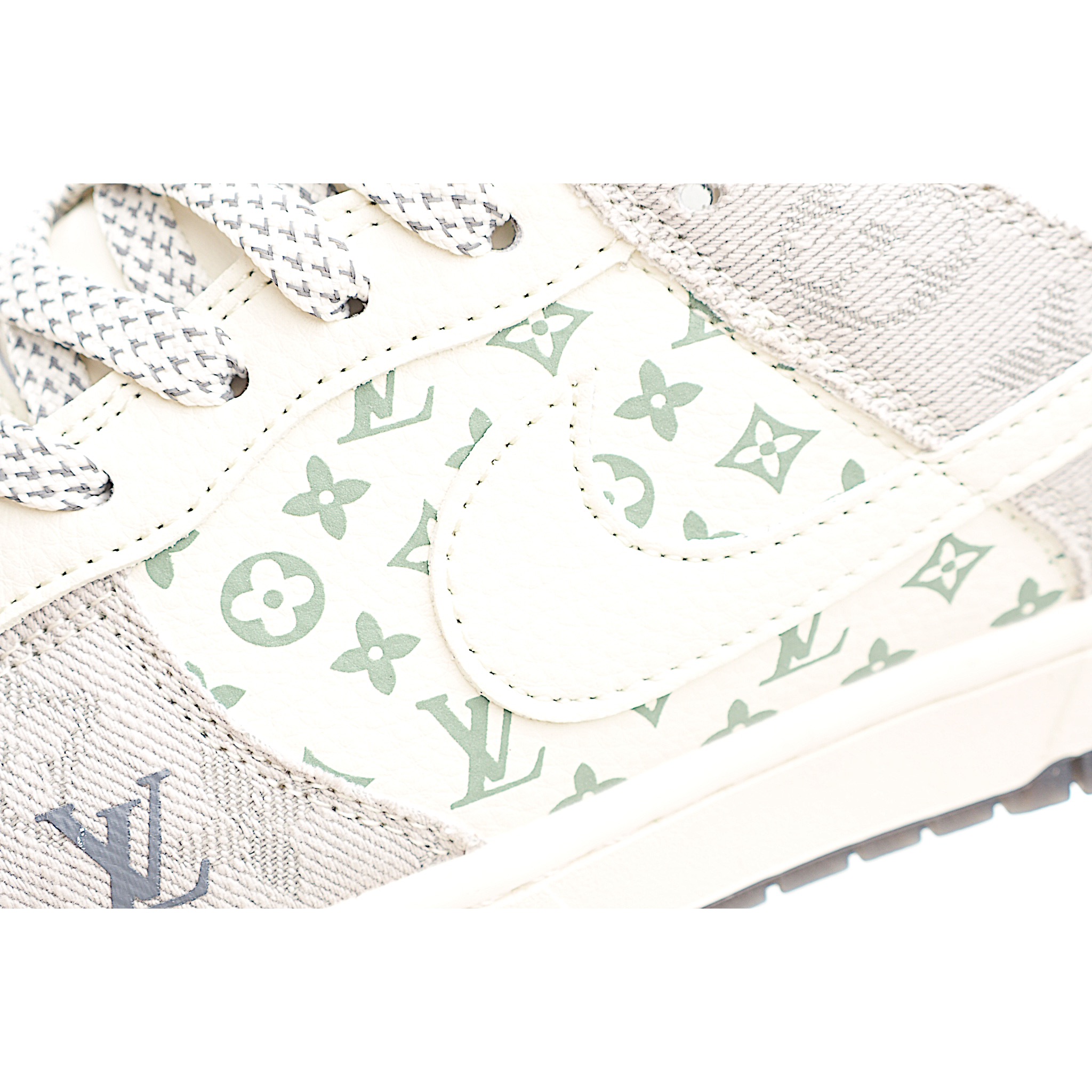 Nike SB Dunk Low LV联名 米灰牛仔布 周年高端定制 低帮休闲板鞋 XX3168-141