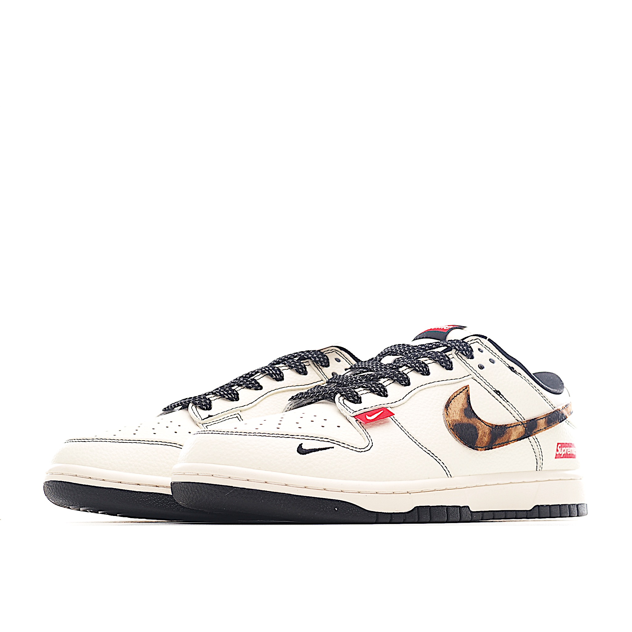 Nike SB Dunk Low Supreme联名 豹纹 周年高端定制 低帮休闲板鞋 ZH2598-269