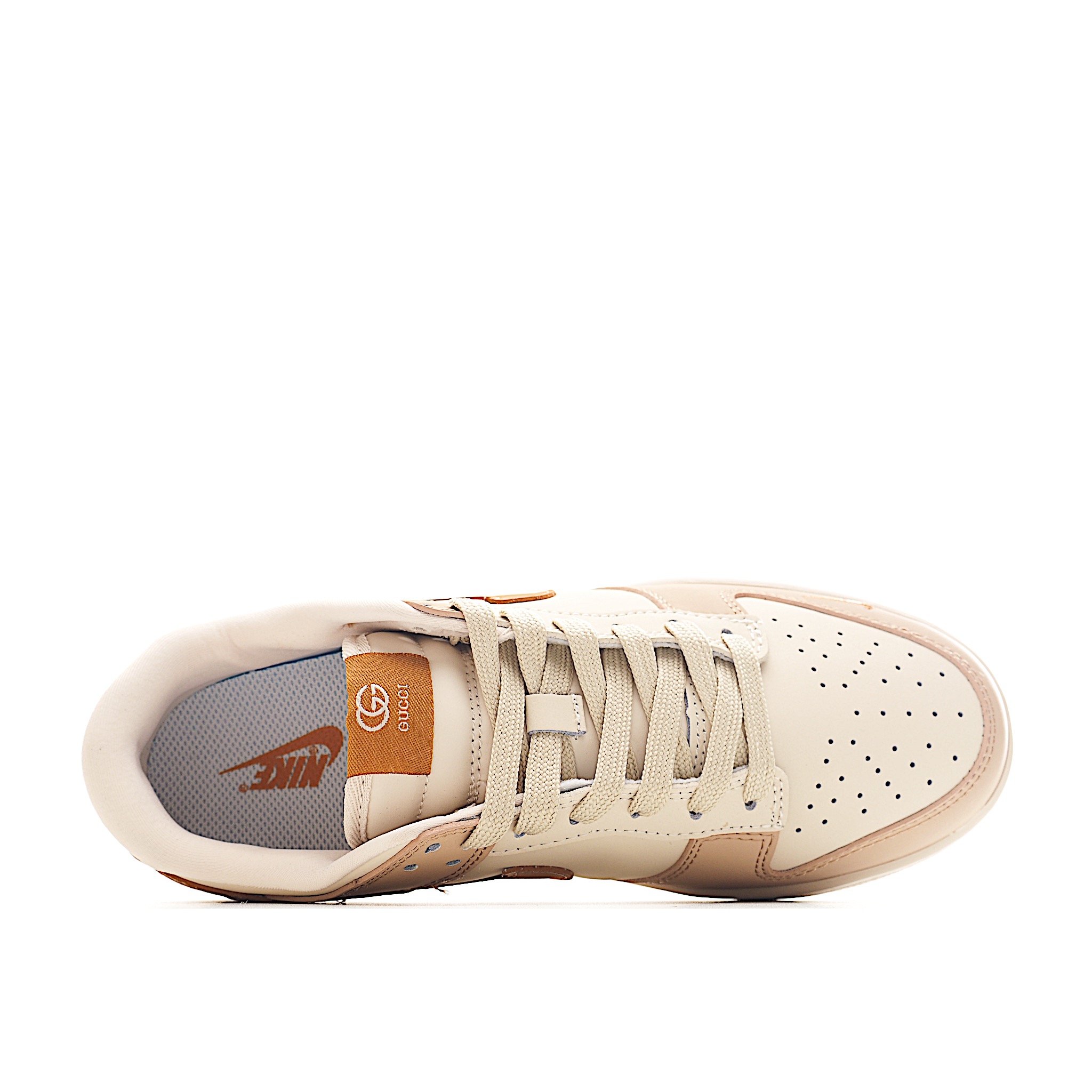 Nike SB Dunk Low X GUCCI 古驰联名 米棕钩 低帮休闲板鞋 XY2026-158