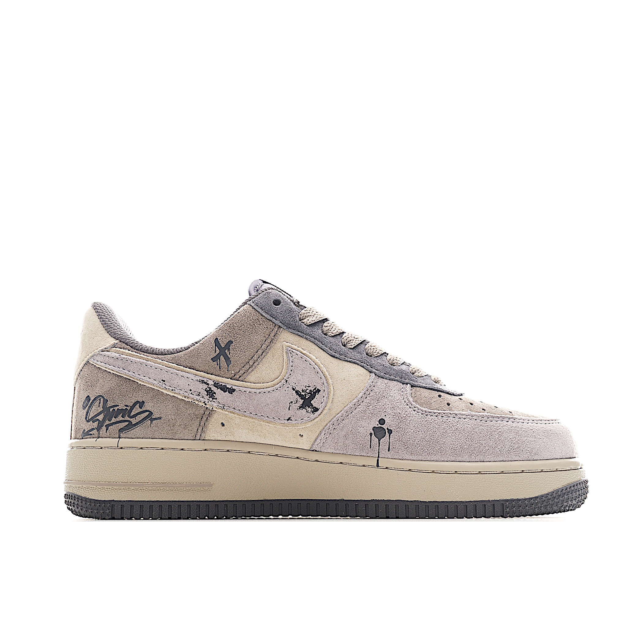 “暗黑骷髅”Nike Air Force 1 “Dark Skull”空军一号定制低帮板鞋 YD2425-660