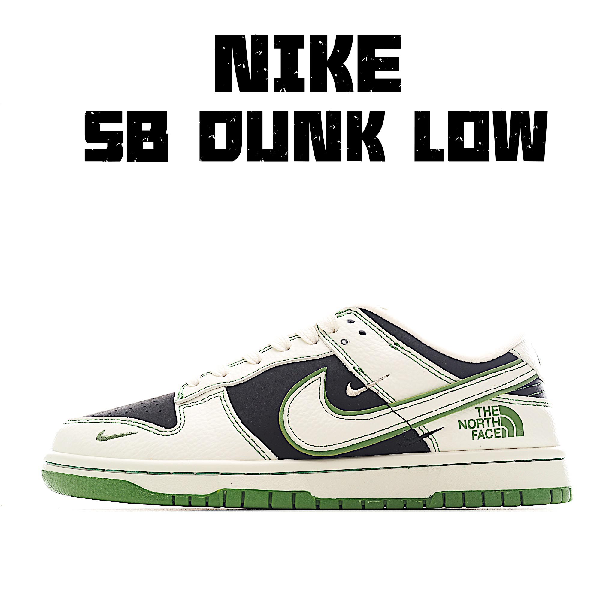 Nike SB Dunk Low 北面联名 奶白黑绿 周年高端定制 低帮休闲板鞋 SC9207-405